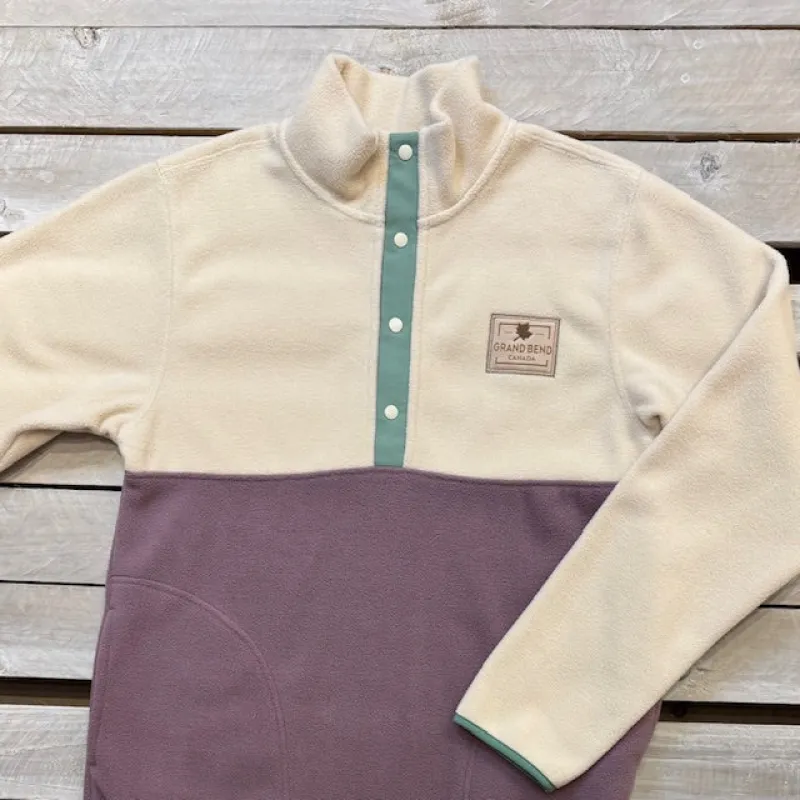 Grand Bend Souvenir 1/4 Button Polar Fleece sold by Archie's Surf Shop