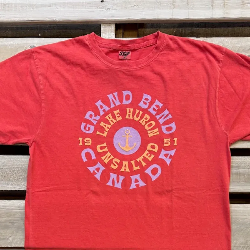 Grand Bend Souvenir Salinity Anchor Puff Short Sleeve Tee sold by Archie's Surf Shop