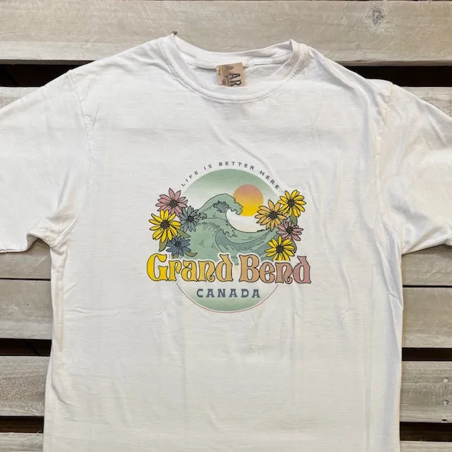 Grand Bend Souvenir Angola Waves Short Sleeve Tee sold by Archie's Surf Shop