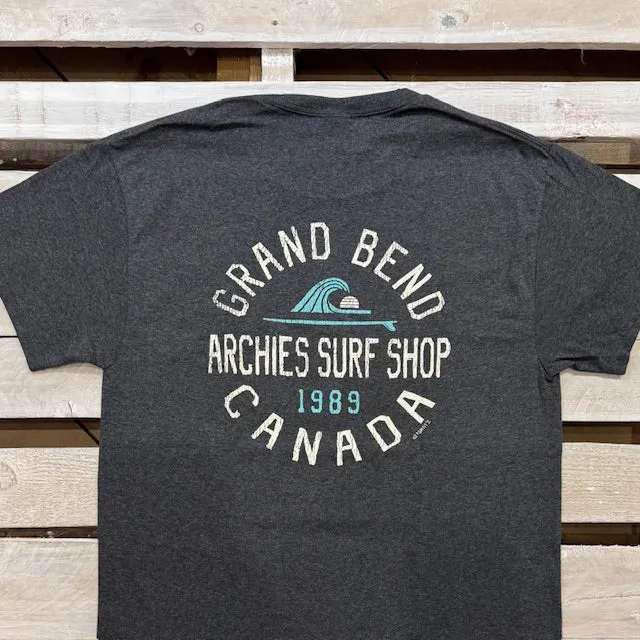 Archies Grand Bend Old School Surf Short Sleeve Tee sold by Archie's Surf Shop