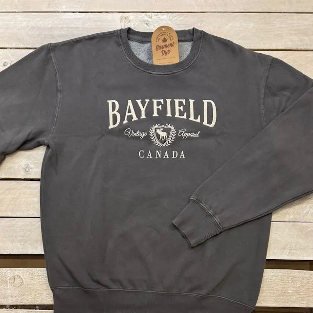 Bayfield Souvenir Moose Embroidery Crew Neck Fleece sold by Archie's Surf Shop
