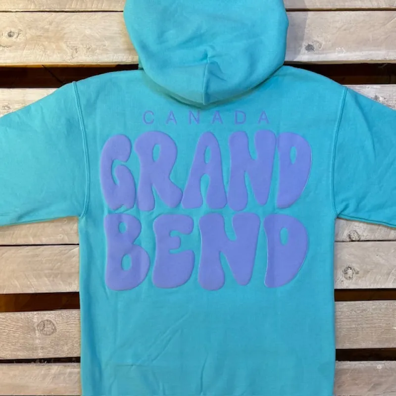 Grand Bend Souvenir Big Stacked Puff Hoodie sold by Archie's Surf Shop
