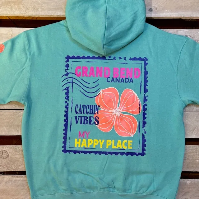 Grand Bend Souvenir Euro Stamp Hoodie sold by Archie's Surf Shop