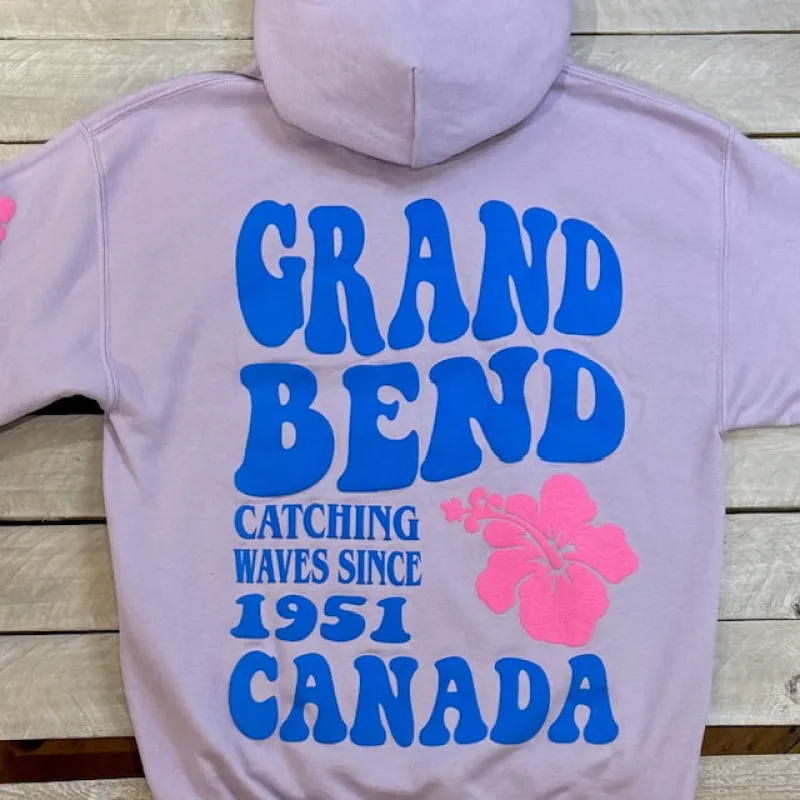 Grand Bend Souvenir Hibiscus Puff Hoodie sold by Archie's Surf Shop