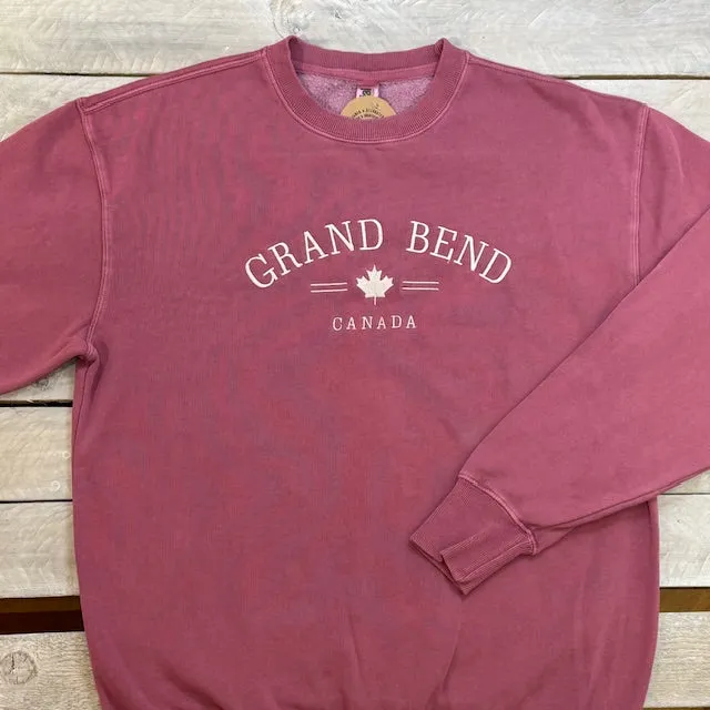 Grand Bend Souvenir Maple Leaf Icon Crew Neck Fleece sold by Archie's Surf Shop