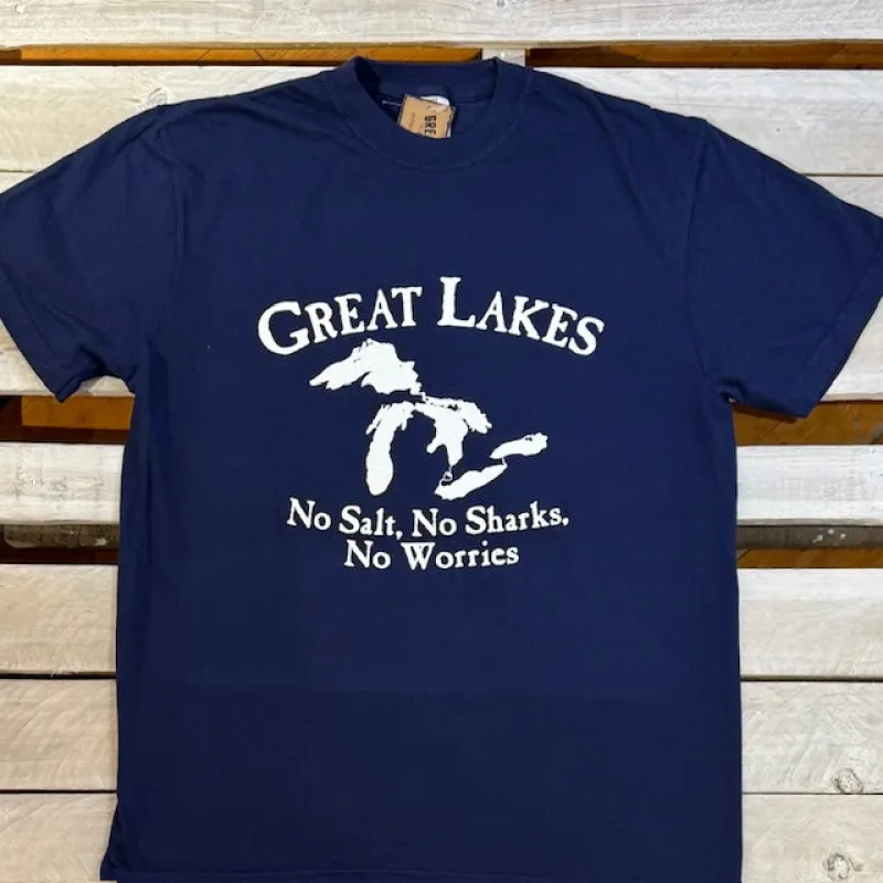 Great Lakes No Sharks Short Sleeve Tee sold by Archie's Surf Shop