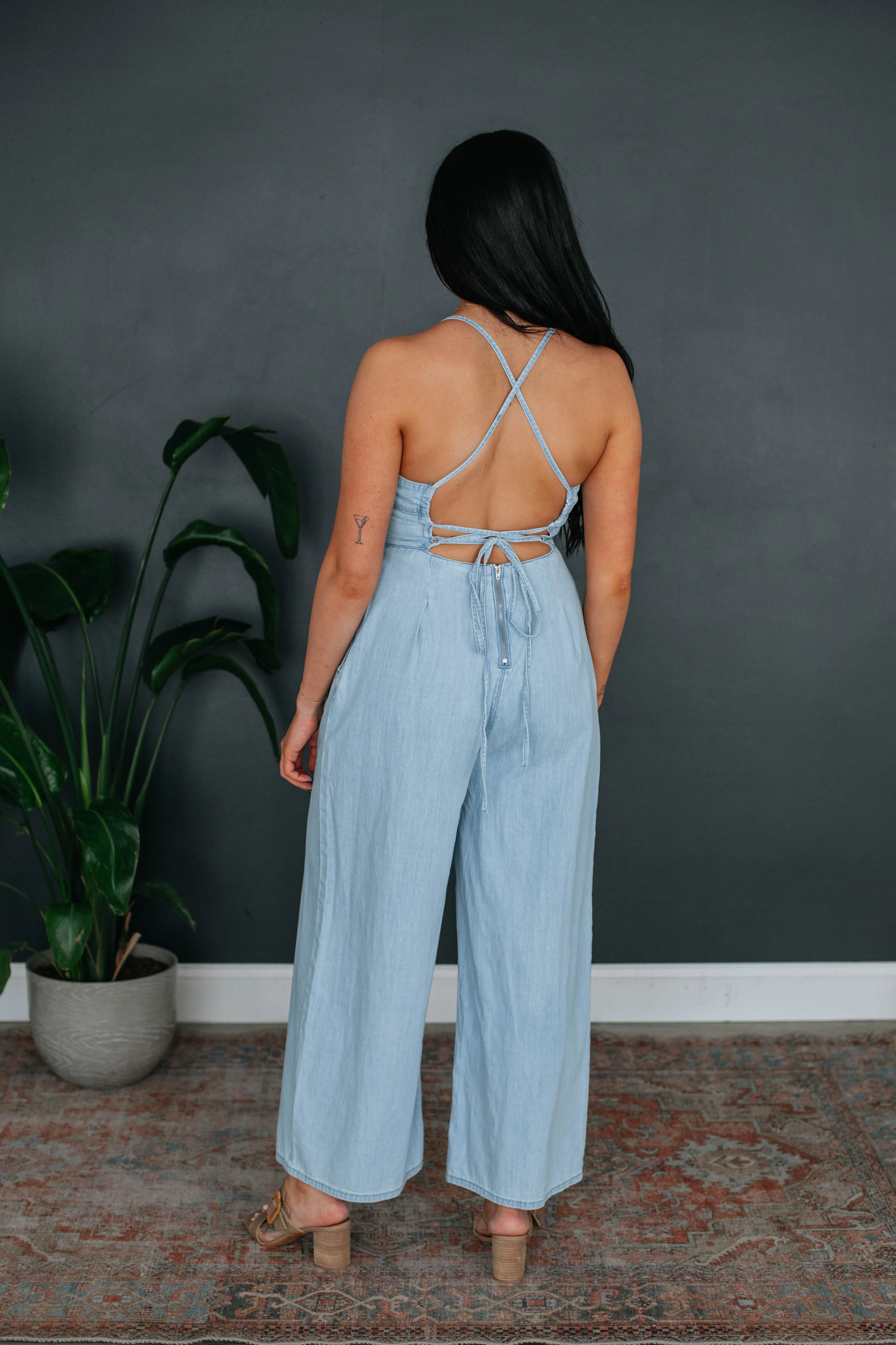 Celena Denim Jumpsuit sold by Wild Oak Boutique product image thumbnail 3