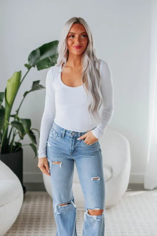 Shayla Basic Top - Ivory sold by Wild Oak Boutique