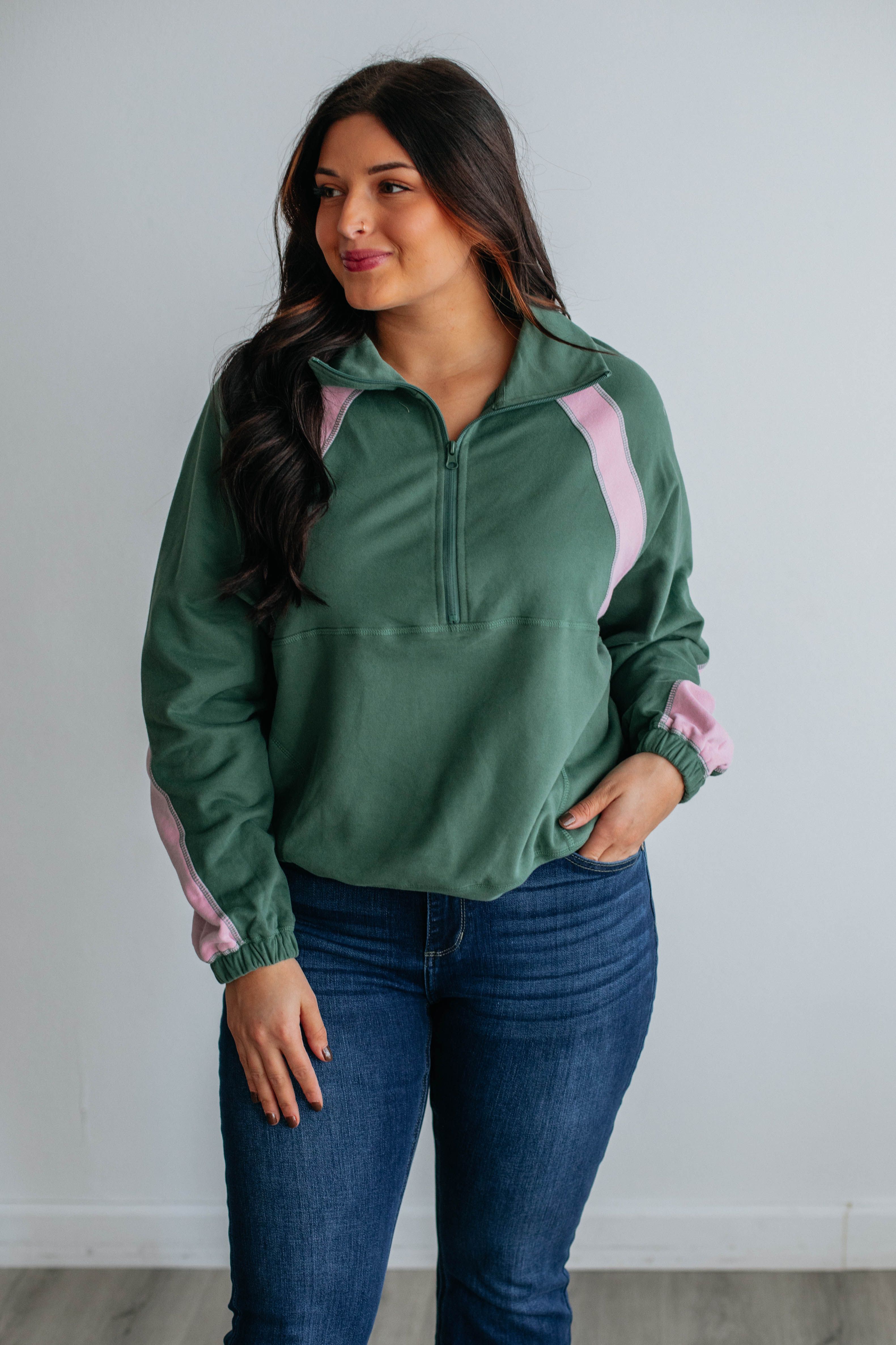 Indira Pullover - Dark Sage sold by Wild Oak Boutique product image thumbnail 5