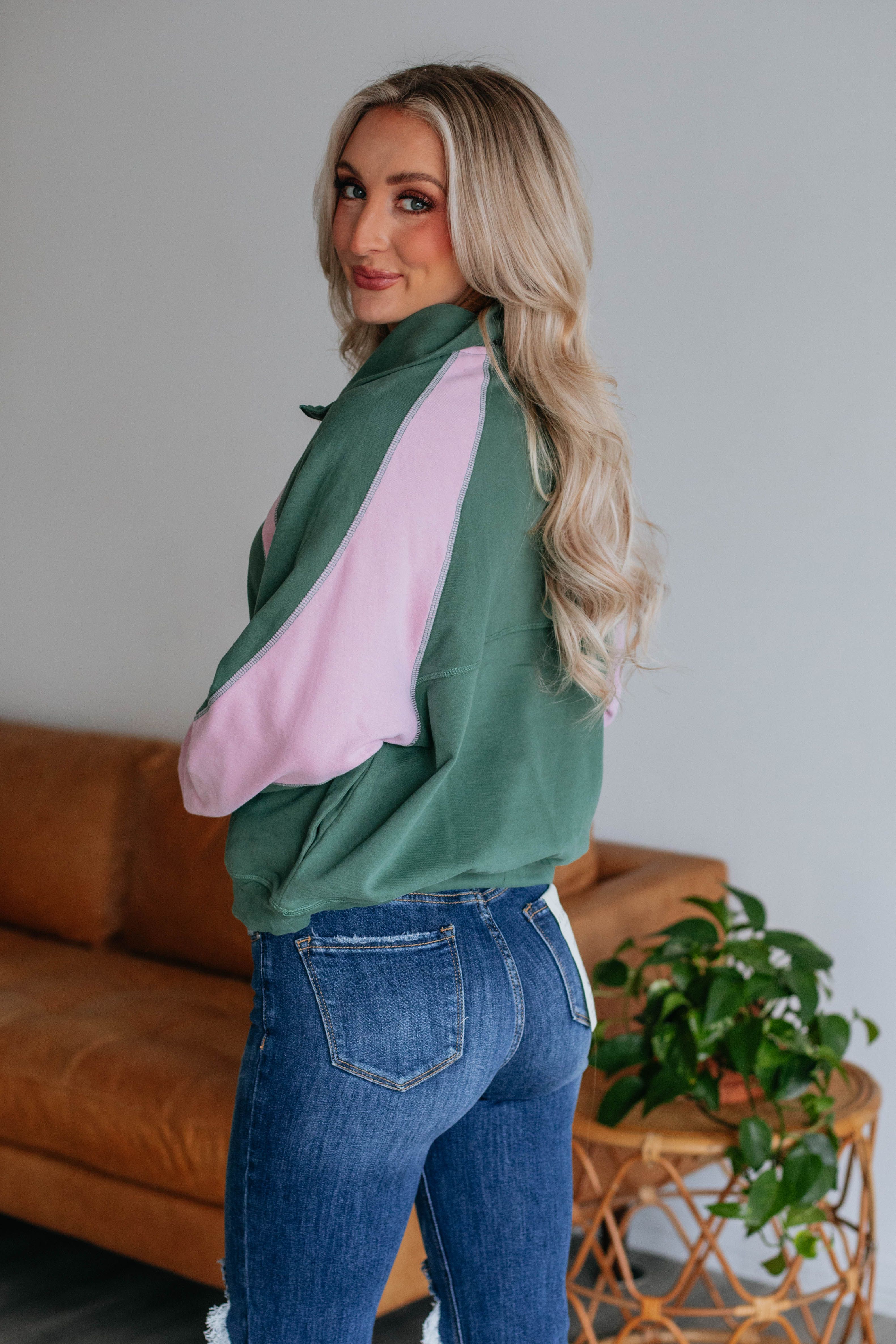 Indira Pullover - Dark Sage sold by Wild Oak Boutique product image thumbnail 3