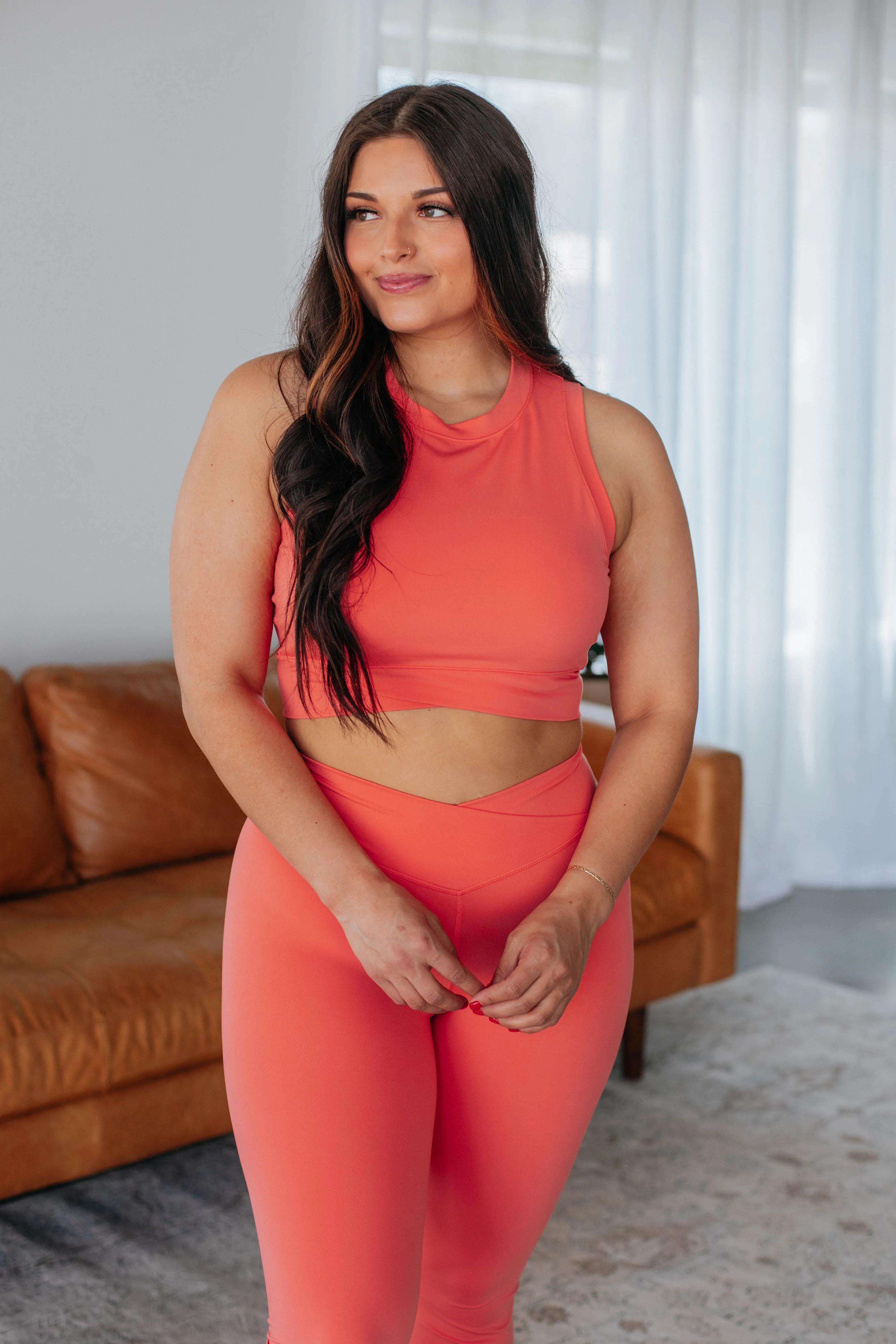 Mallory Crossover Tank - Watermelon sold by Wild Oak Boutique product image thumbnail 4