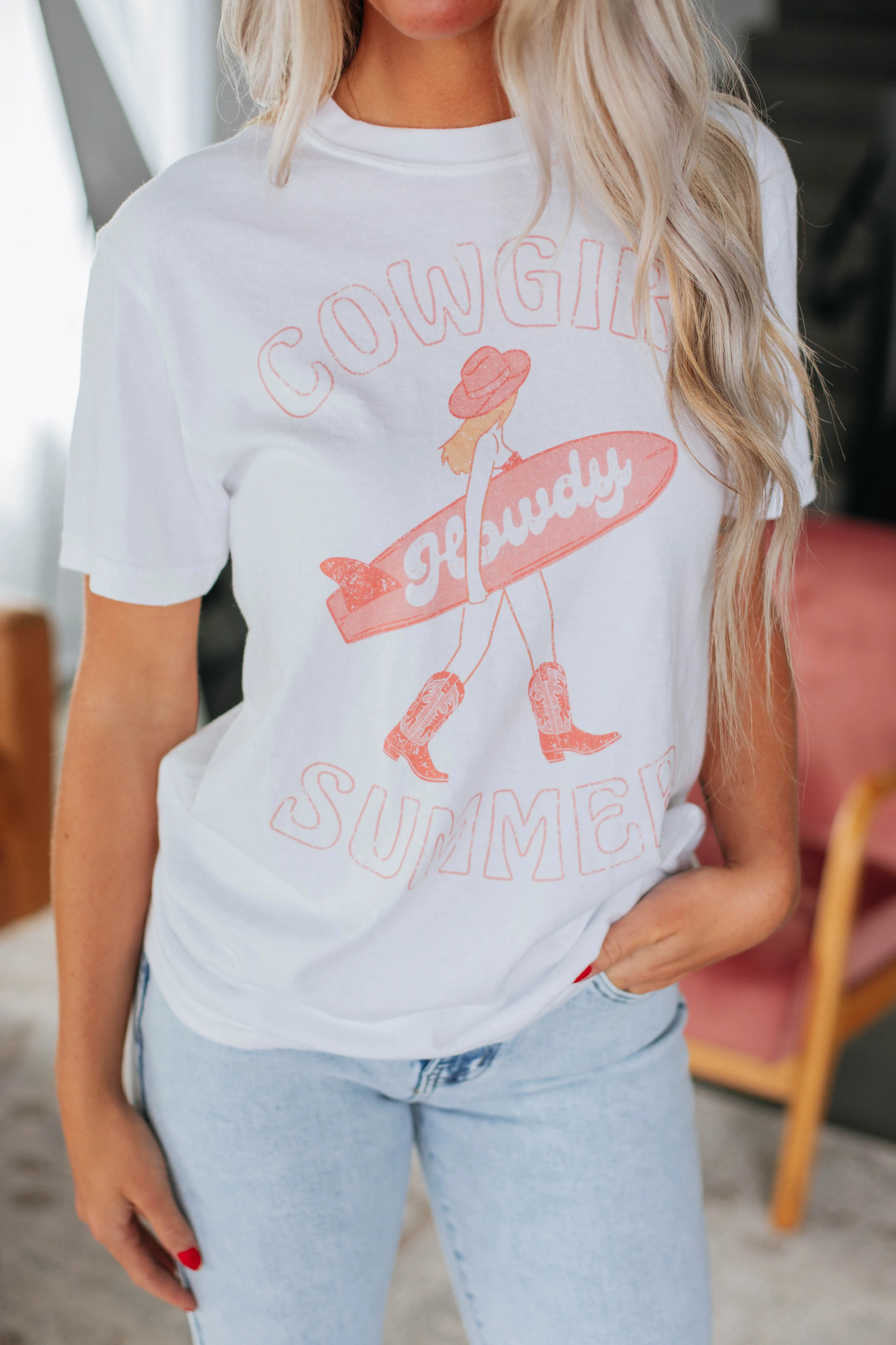 Cowgirl Summer Graphic Tee sold by Wild Oak Boutique product image thumbnail 2