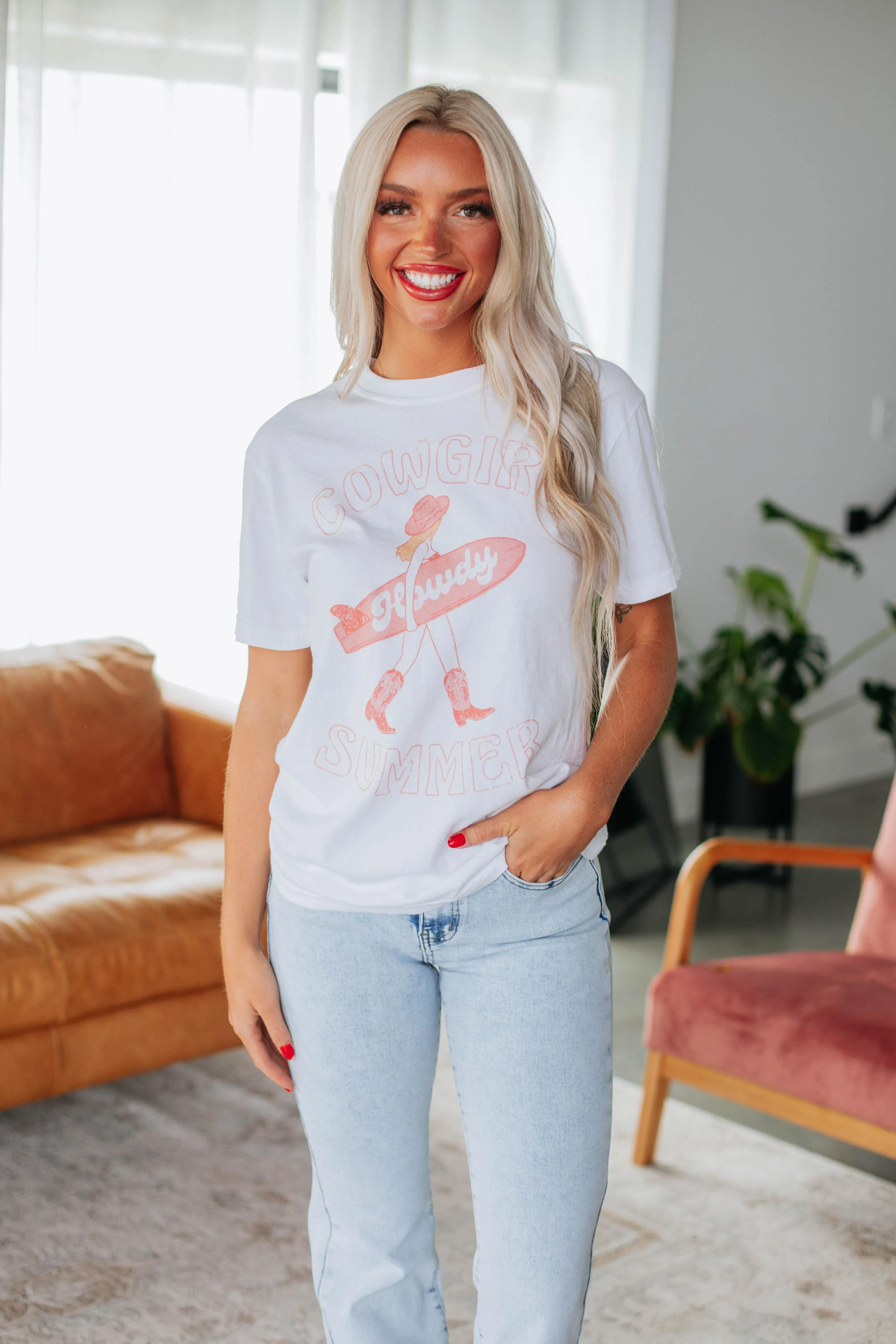 Cowgirl Summer Graphic Tee sold by Wild Oak Boutique product image thumbnail 4