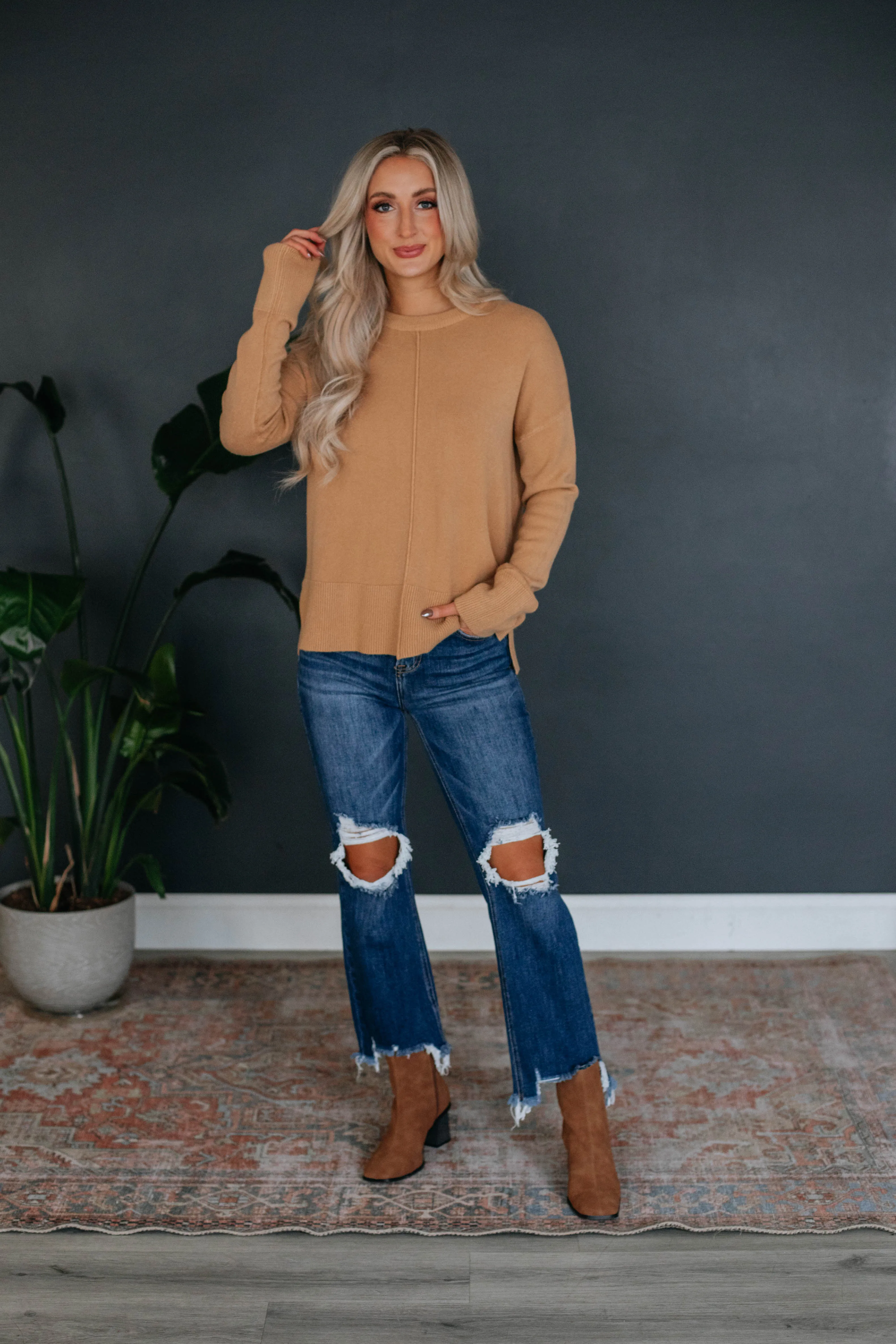 Alessa Sweater - Biscotti sold by Wild Oak Boutique product image thumbnail 3