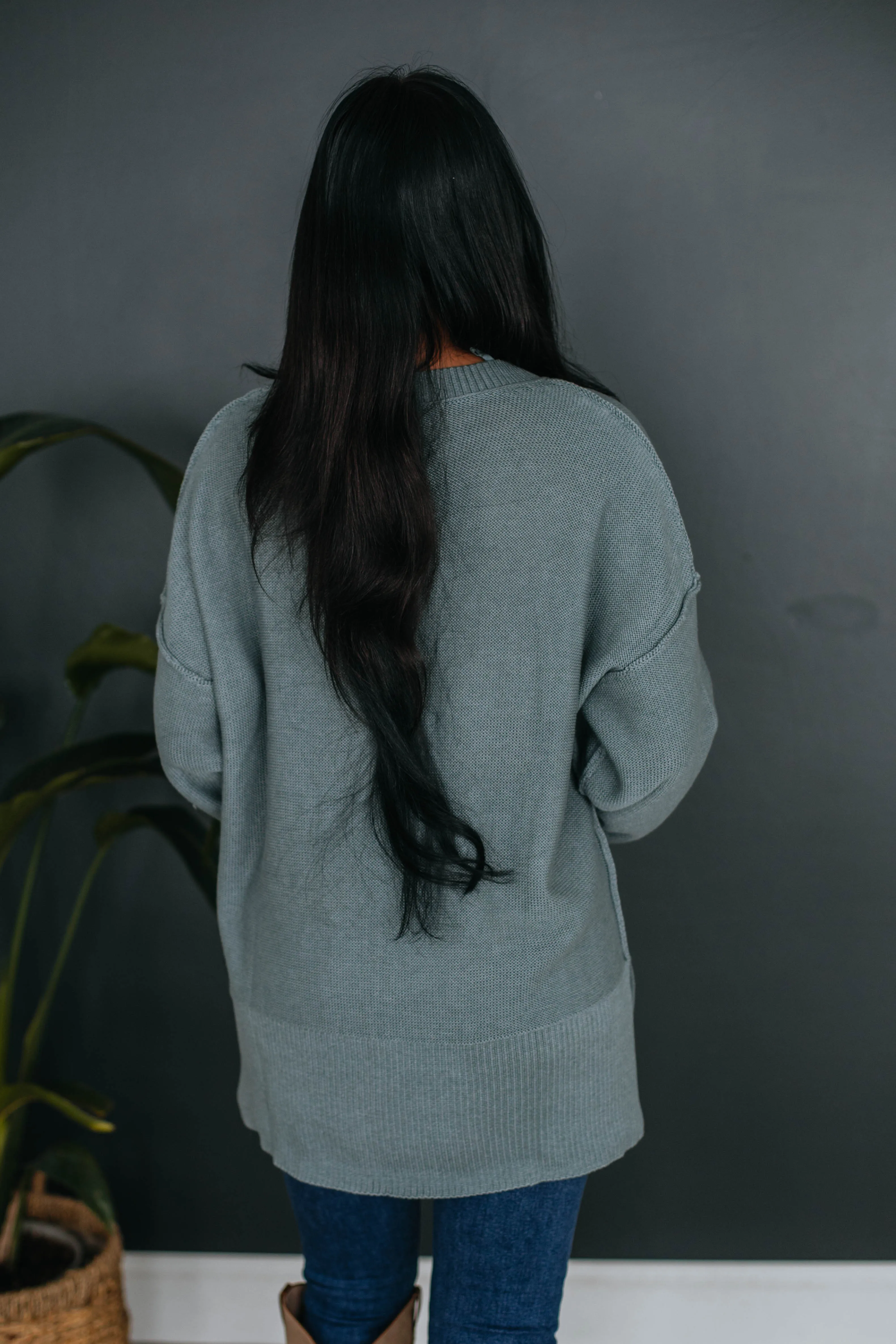 Leland Sweater - Slate sold by Wild Oak Boutique product image thumbnail 4
