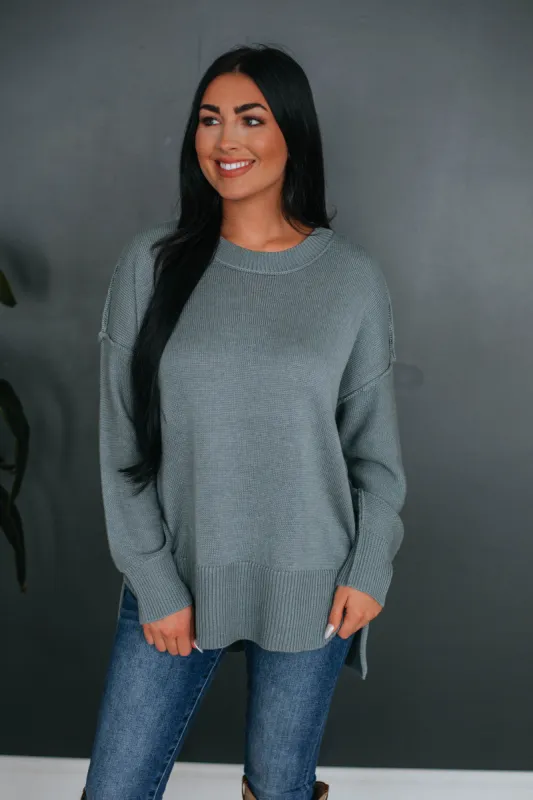Leland Sweater - Slate made by Wishlist