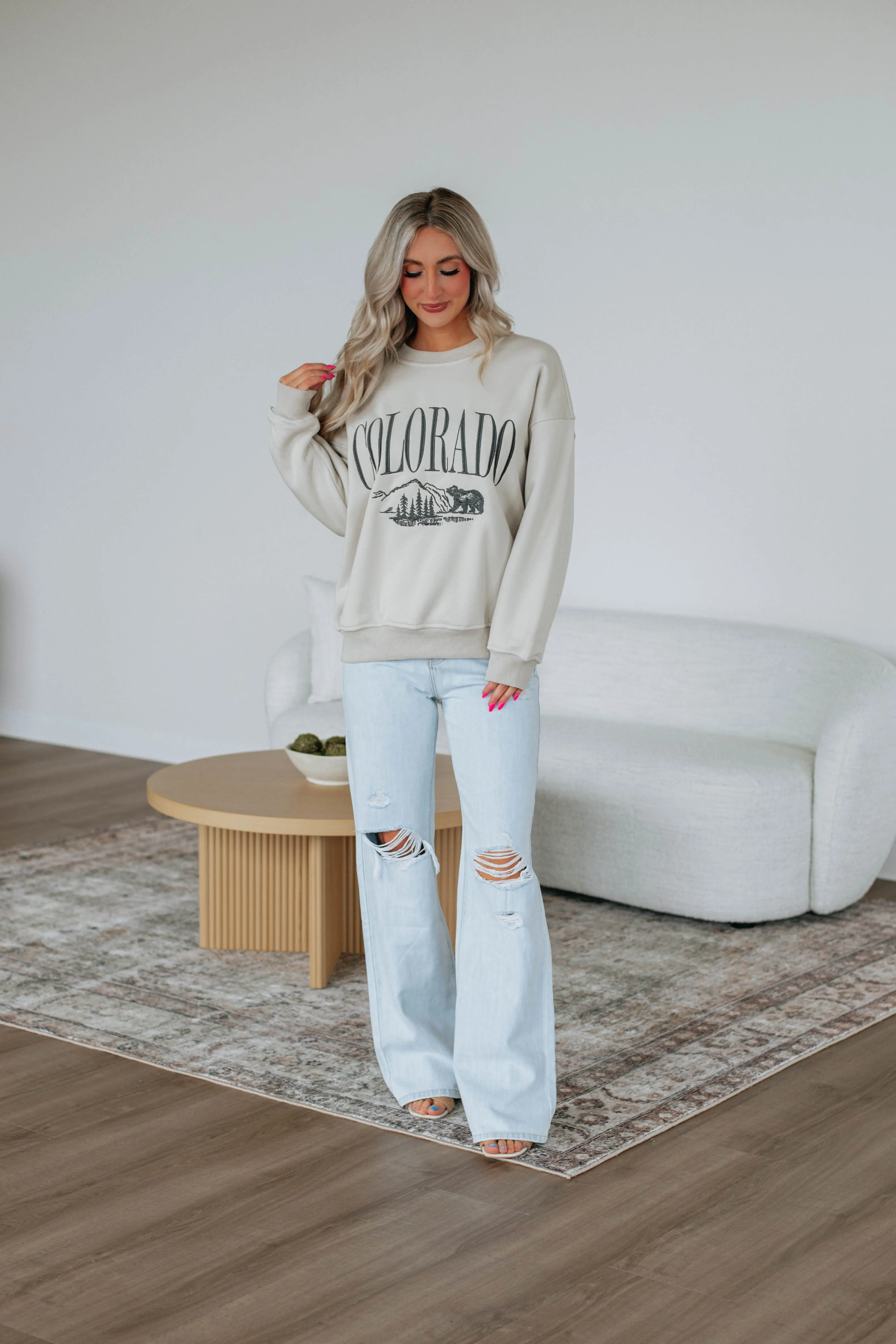 Colorado Graphic Crewneck sold by Wild Oak Boutique product image thumbnail 4