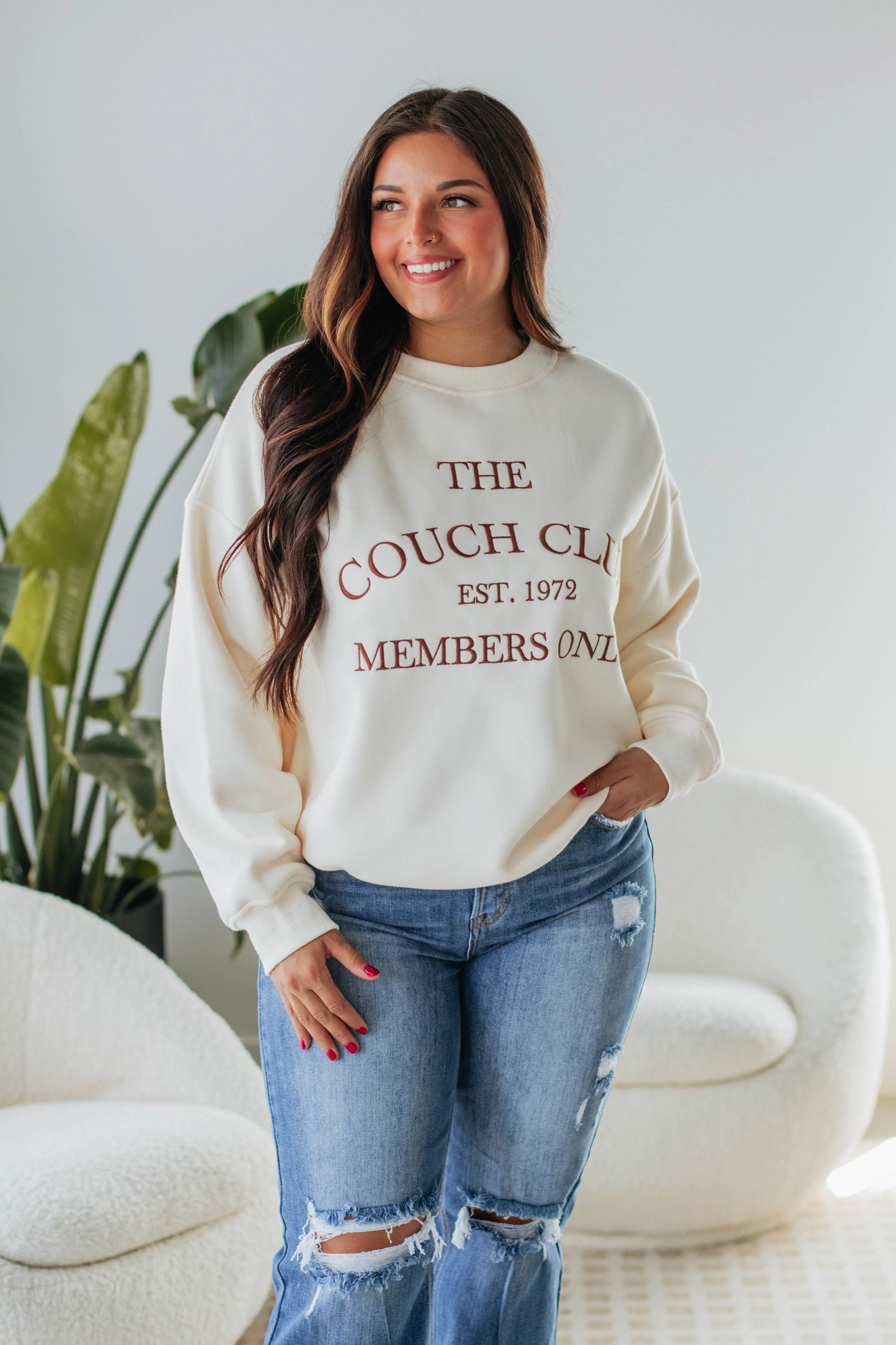 Couch Club Sweatshirt sold by Wild Oak Boutique product image thumbnail 3