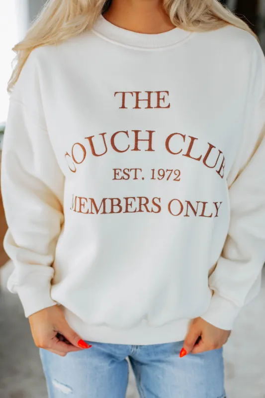 Couch Club Sweatshirt sold by Wild Oak Boutique