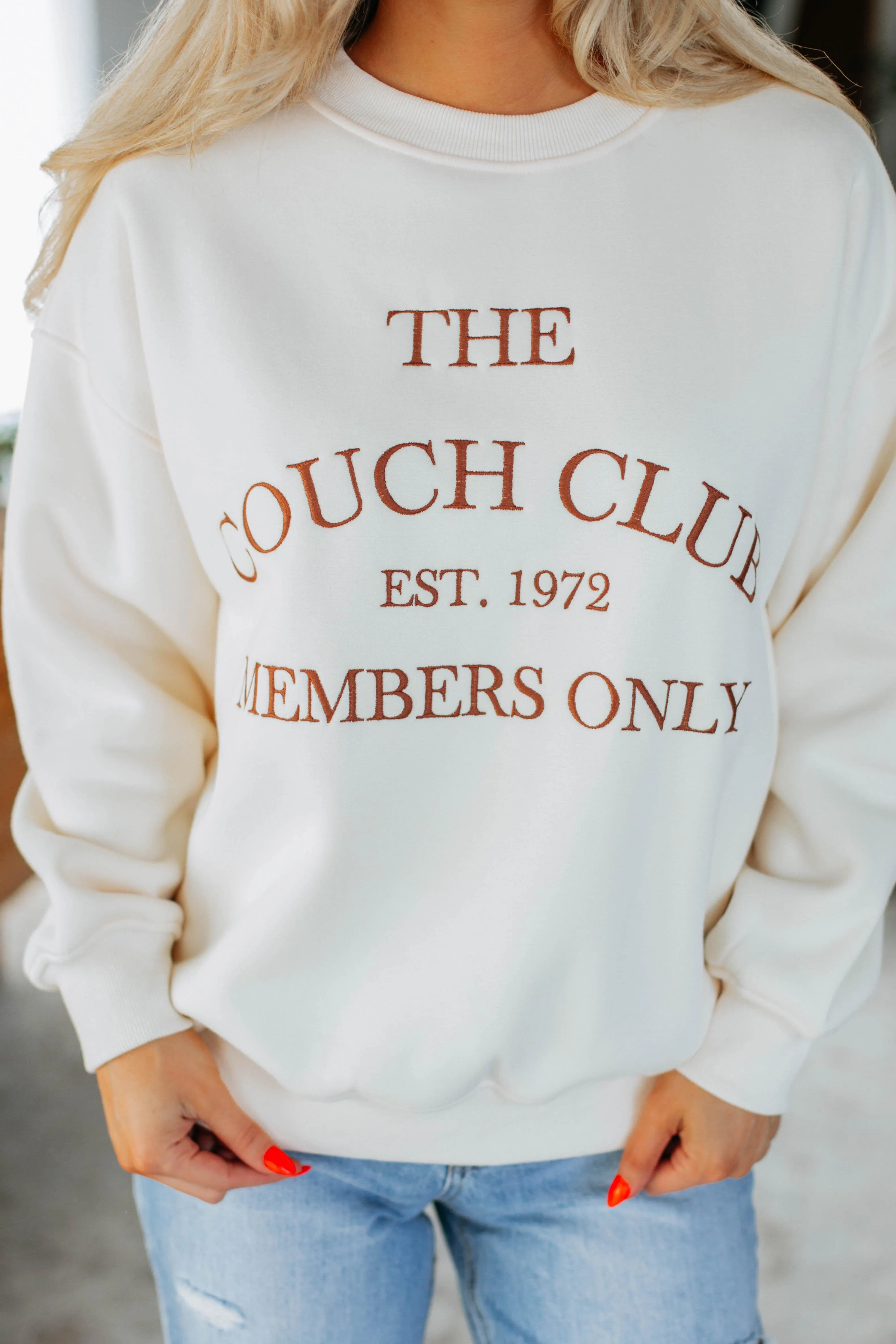 Couch Club Sweatshirt sold by Wild Oak Boutique