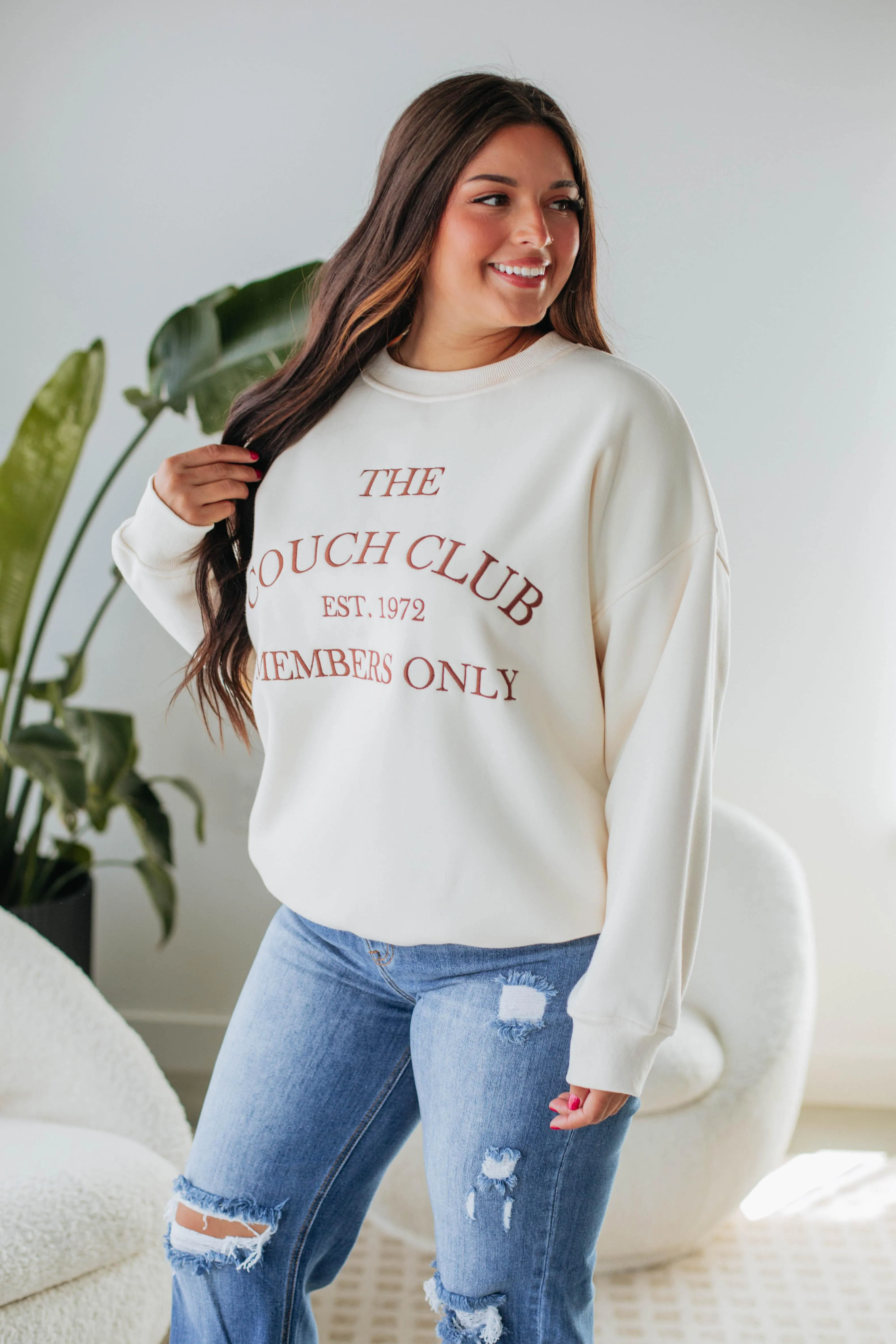 Couch Club Sweatshirt sold by Wild Oak Boutique product image thumbnail 4