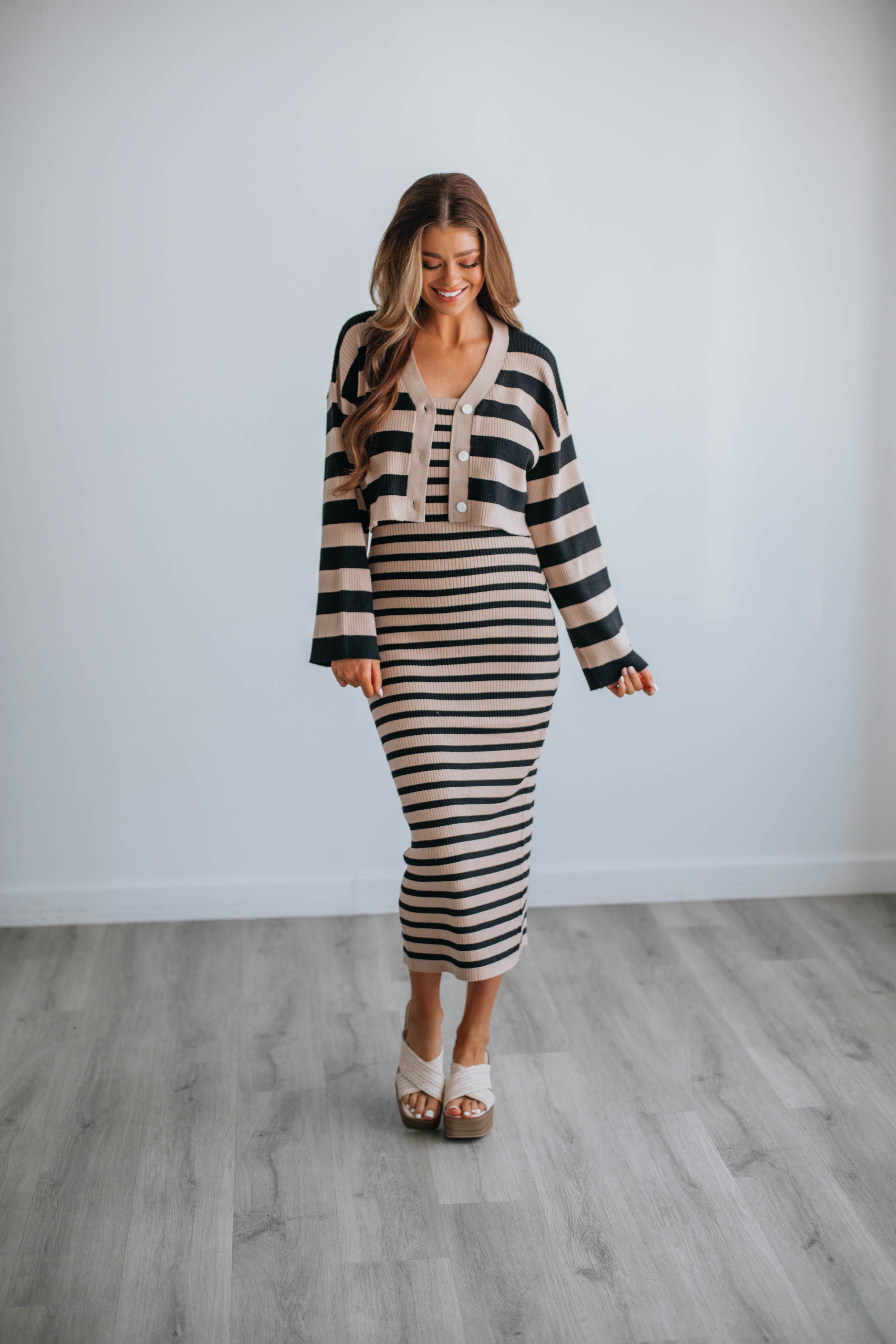Natalie Striped Dress sold by Wild Oak Boutique product image thumbnail 2
