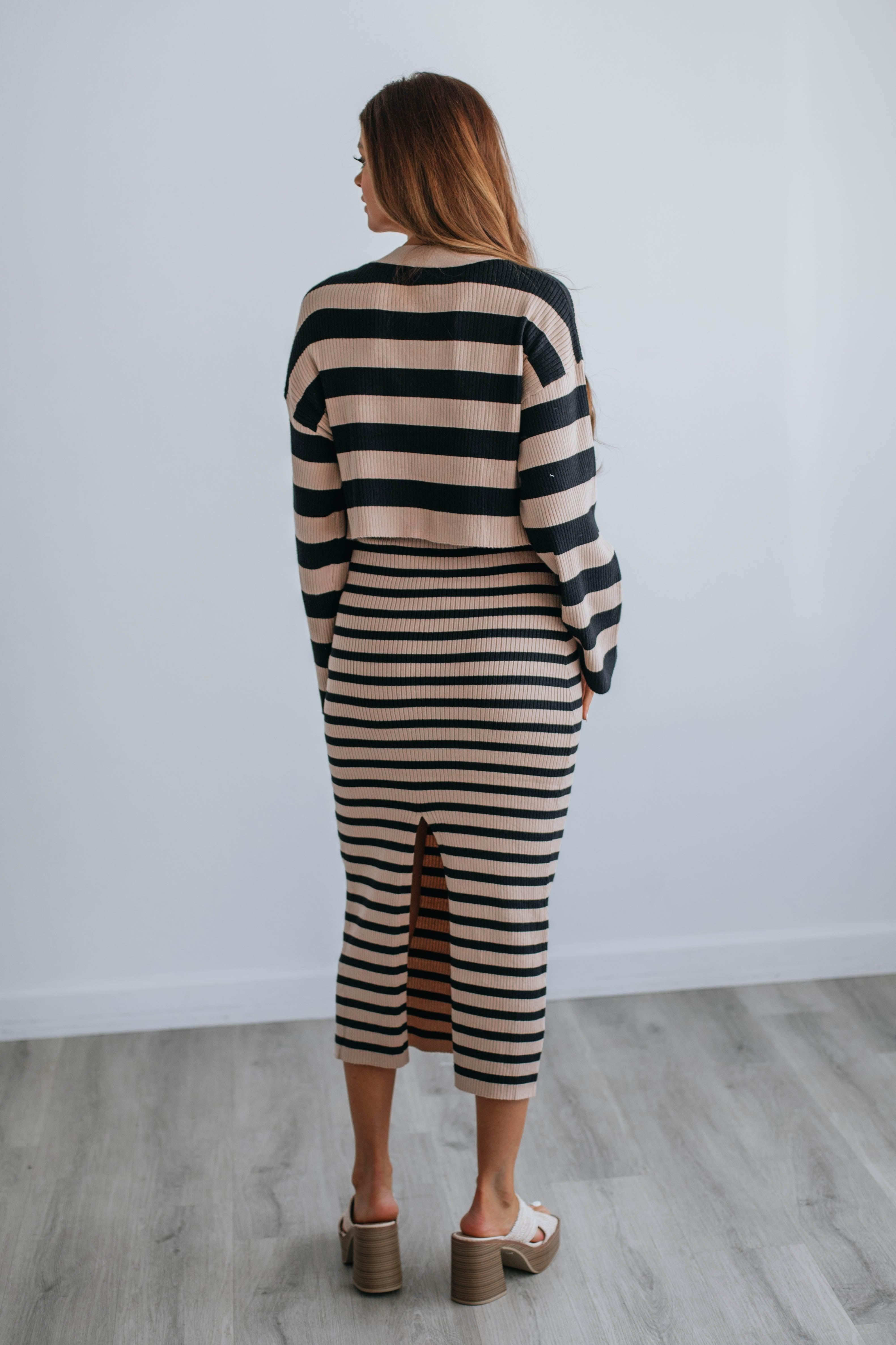 Natalie Striped Dress sold by Wild Oak Boutique product image thumbnail 5