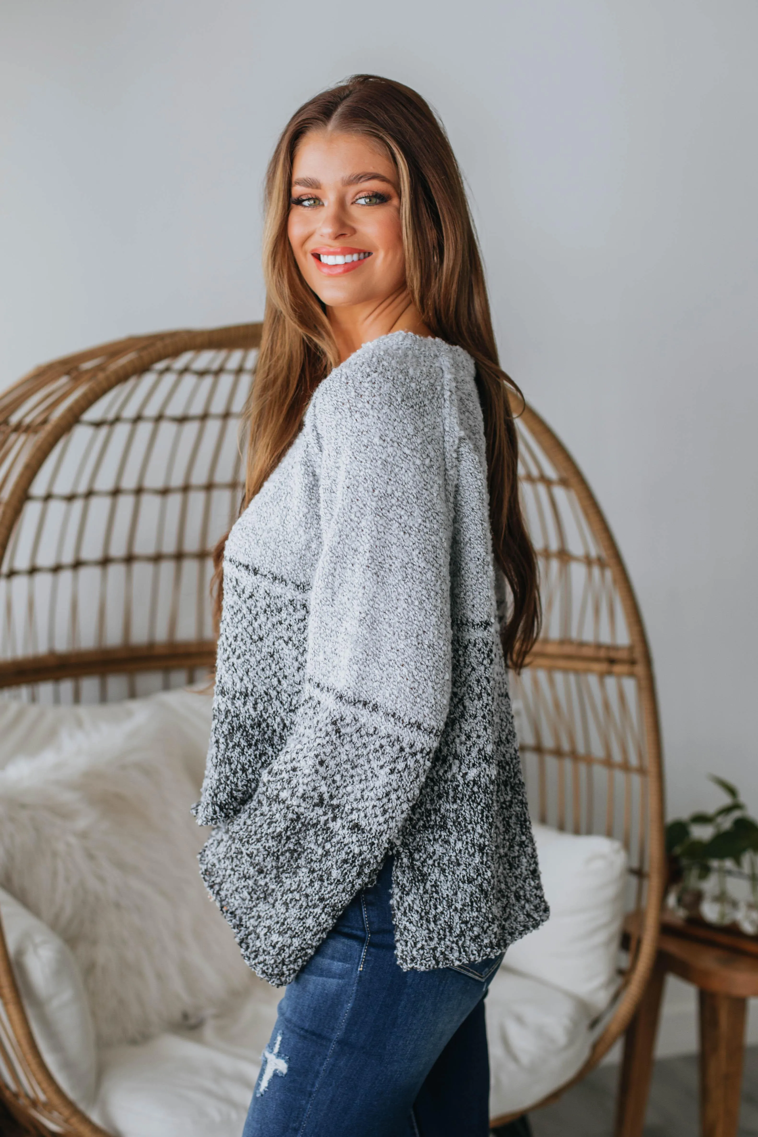 Jovie Sweater - Grey Mix sold by Wild Oak Boutique product image thumbnail 3