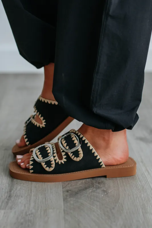 Going My Way Sandals - Black made by Wild Oak Boutique