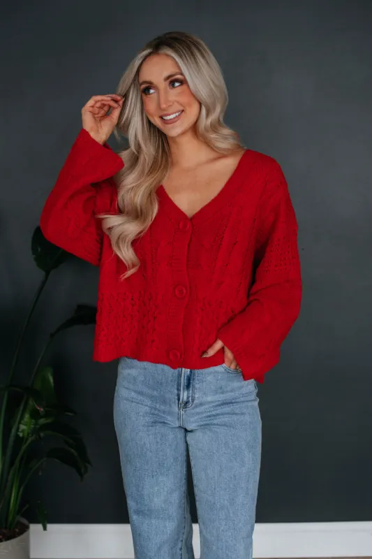 Ellen Cardigan - Red made by Miracle