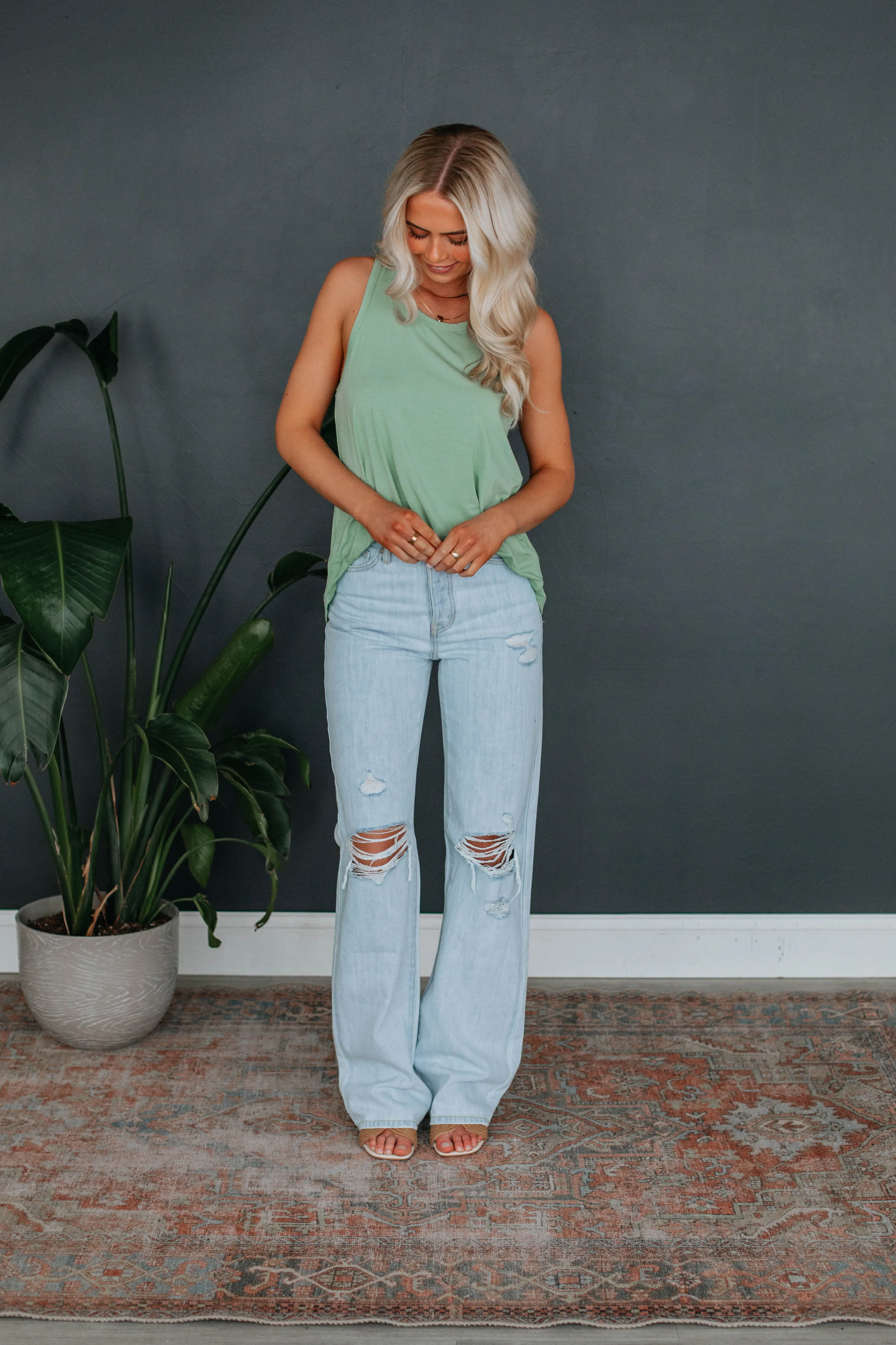 Dava Basic Tank - Sprout sold by Wild Oak Boutique product image thumbnail 3