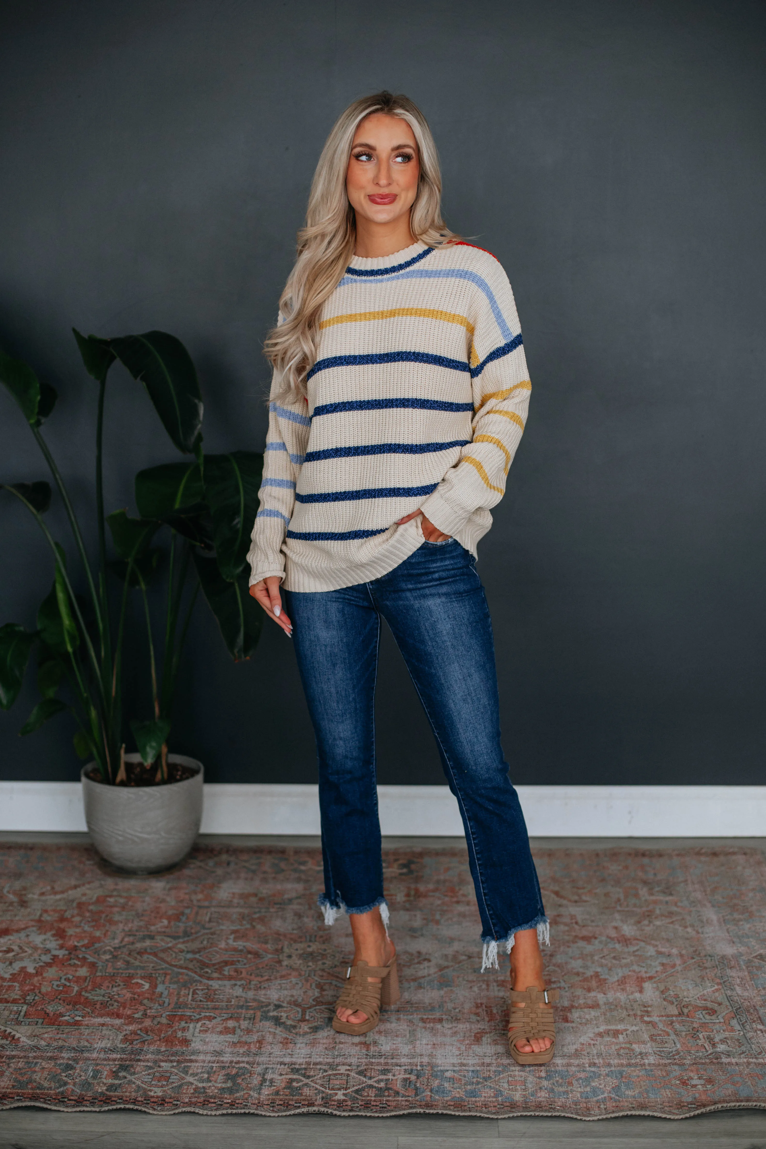 Esme Striped Sweater sold by Wild Oak Boutique product image thumbnail 3