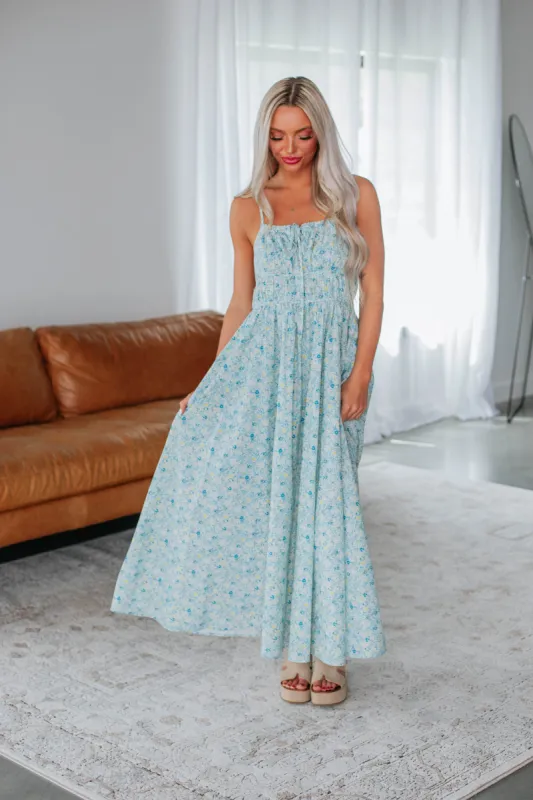 Alleah Maxi Dress - Sky Blue sold by Wild Oak Boutique