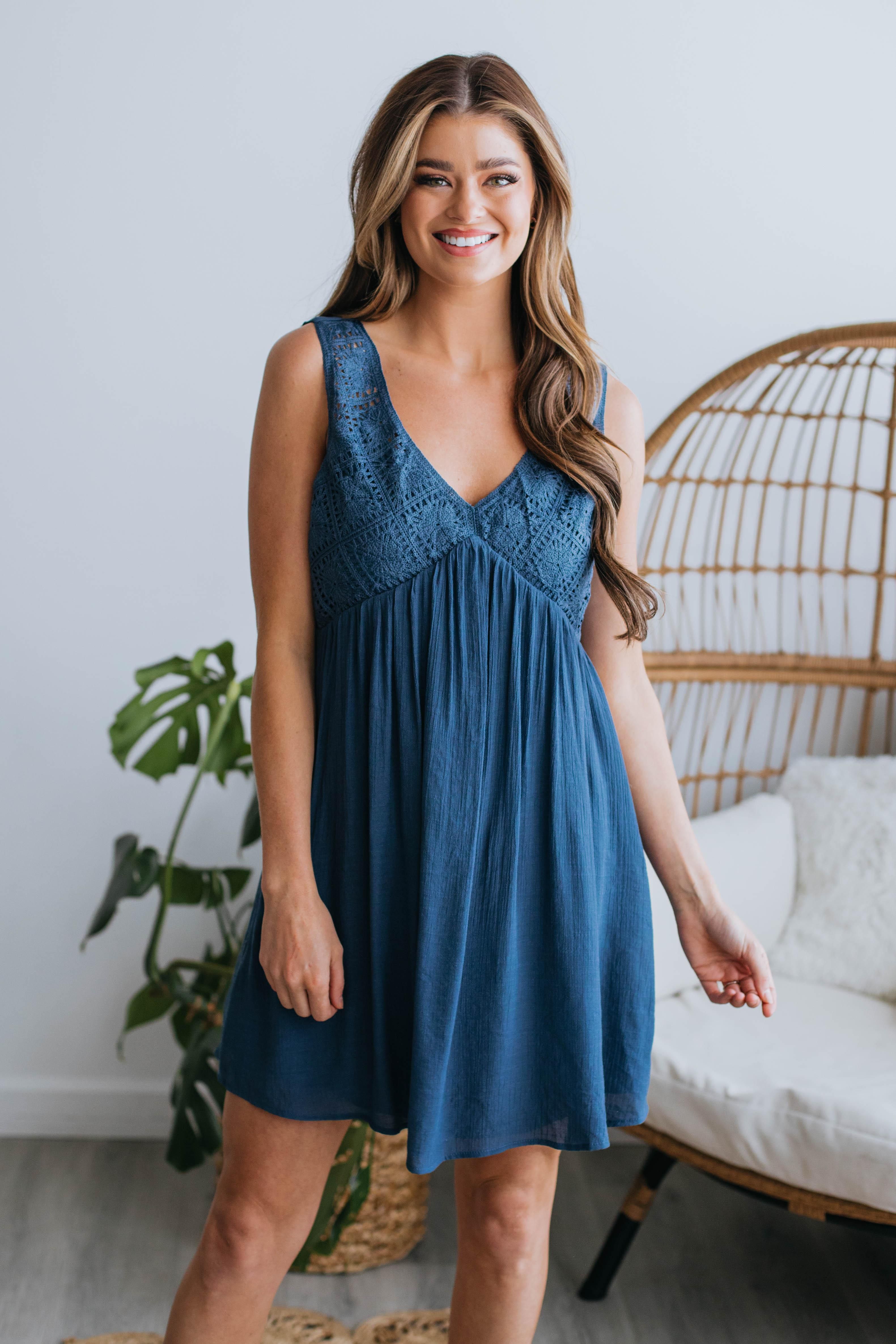 Britton Crochet Detailed Dress sold by Wild Oak Boutique product image thumbnail 5