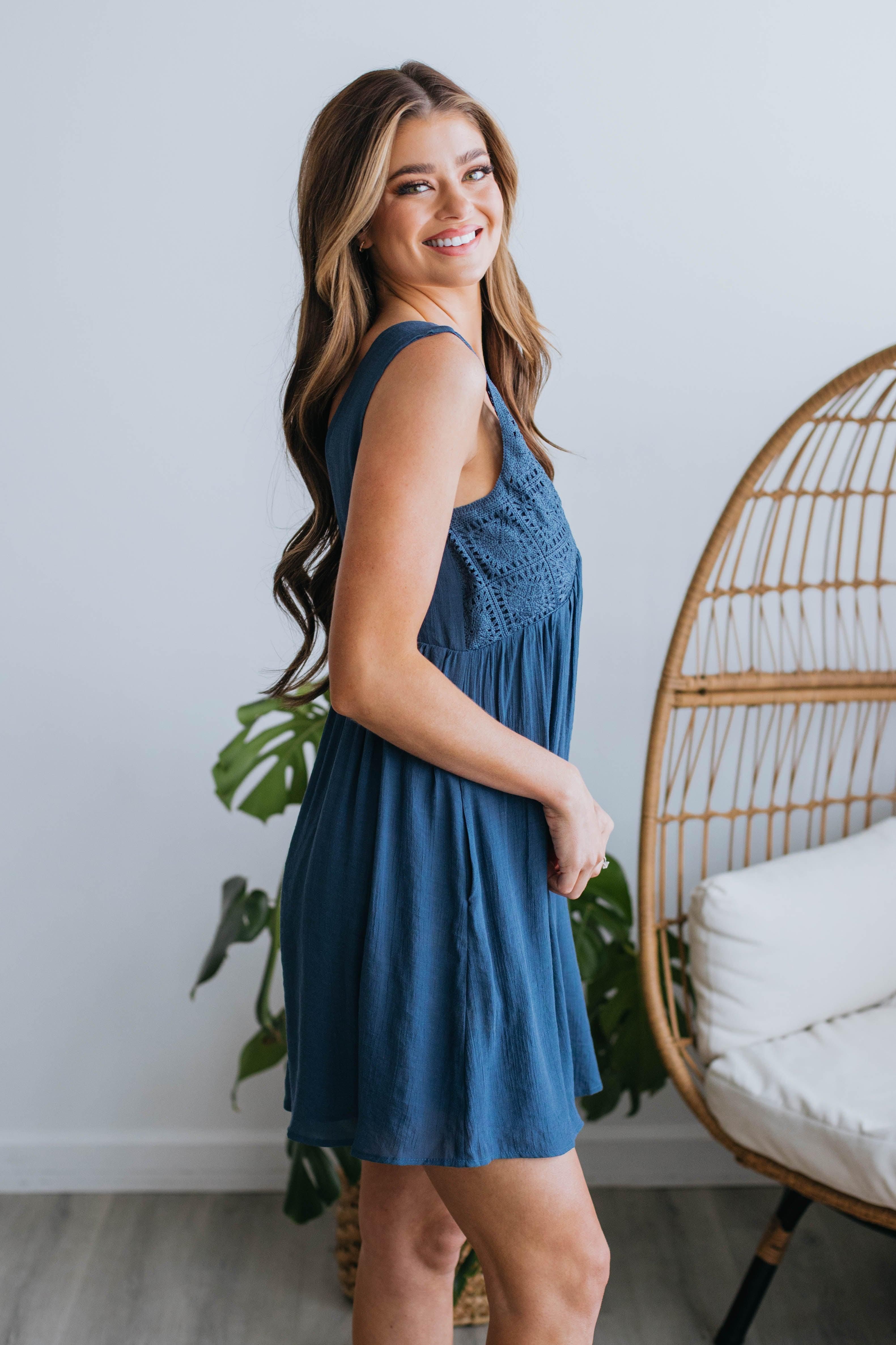 Britton Crochet Detailed Dress sold by Wild Oak Boutique product image thumbnail 4