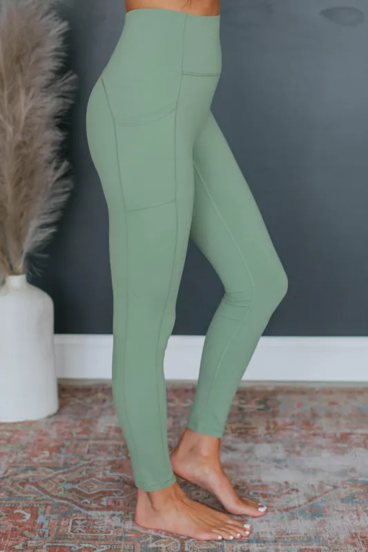 Maylor Active Leggings - Sage sold by Wild Oak Boutique