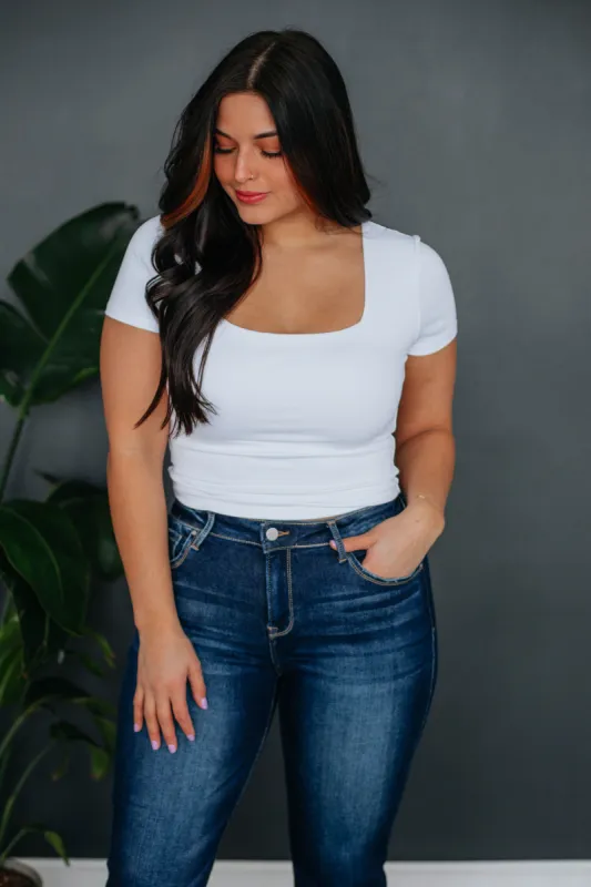 Radlie Basic Top - White sold by Wild Oak Boutique