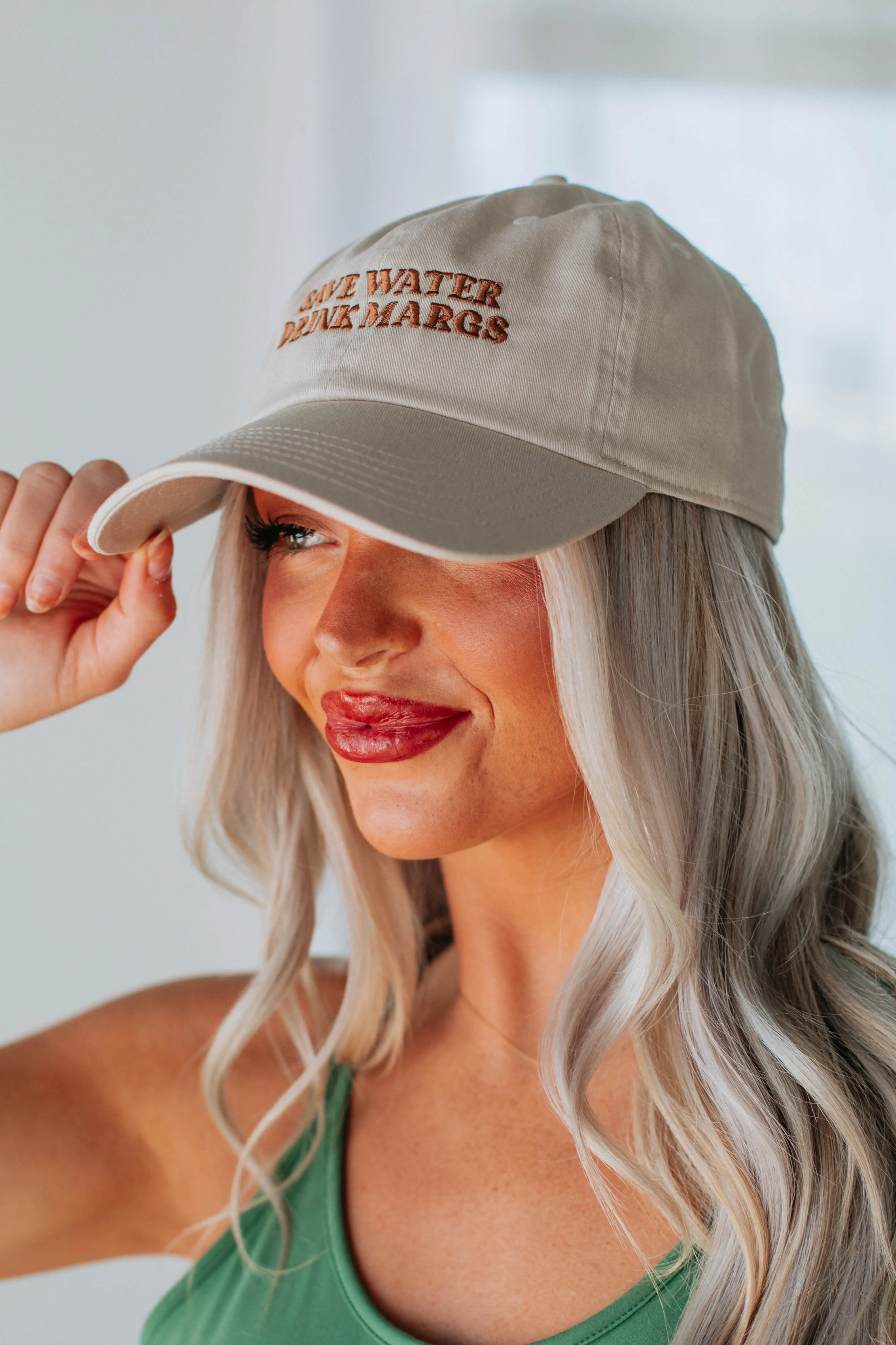 Save Water Drink Margs Baseball Cap - Cream sold by Wild Oak Boutique product image thumbnail 4