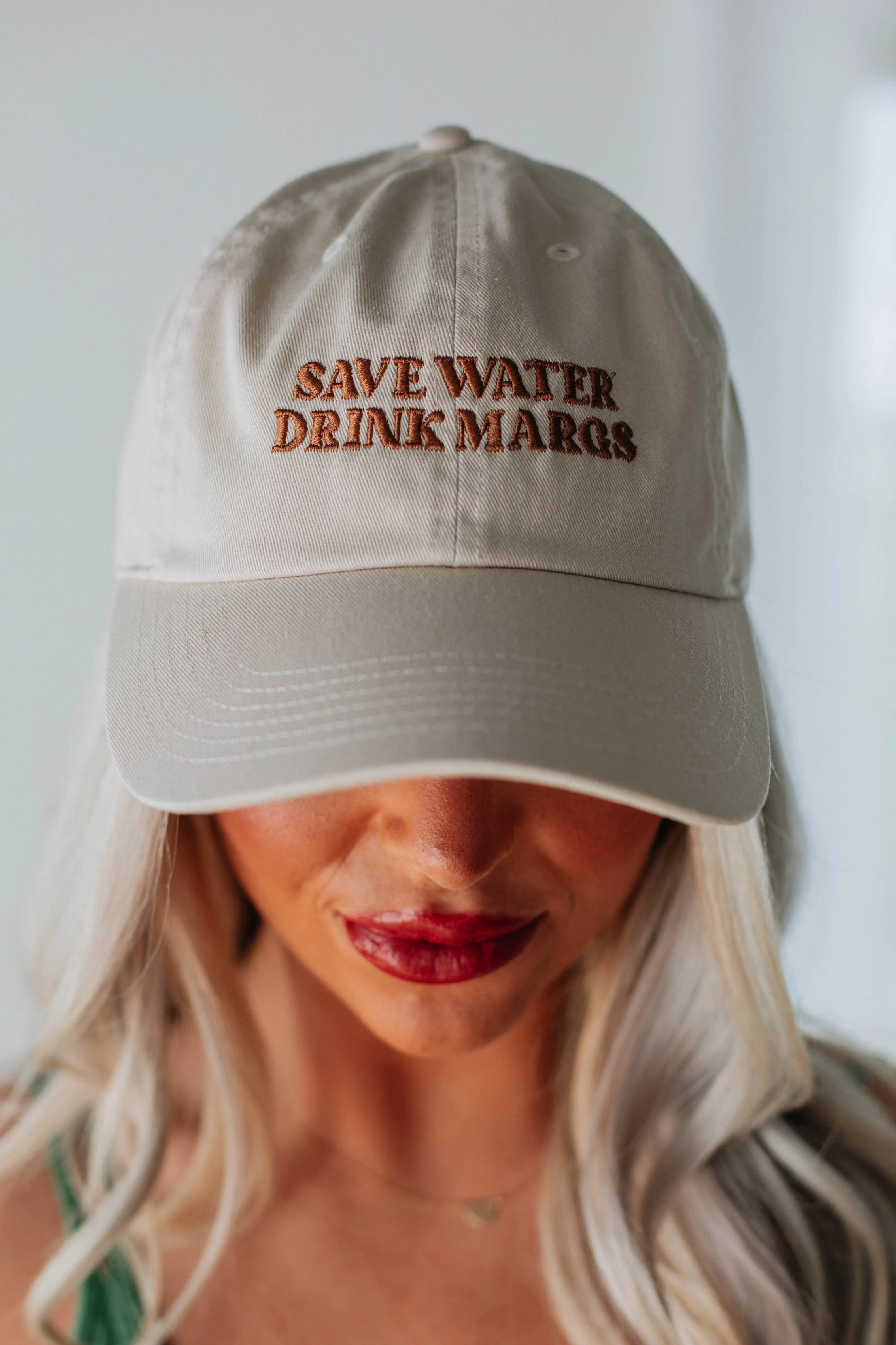 Save Water Drink Margs Baseball Cap - Cream sold by Wild Oak Boutique product image thumbnail 2