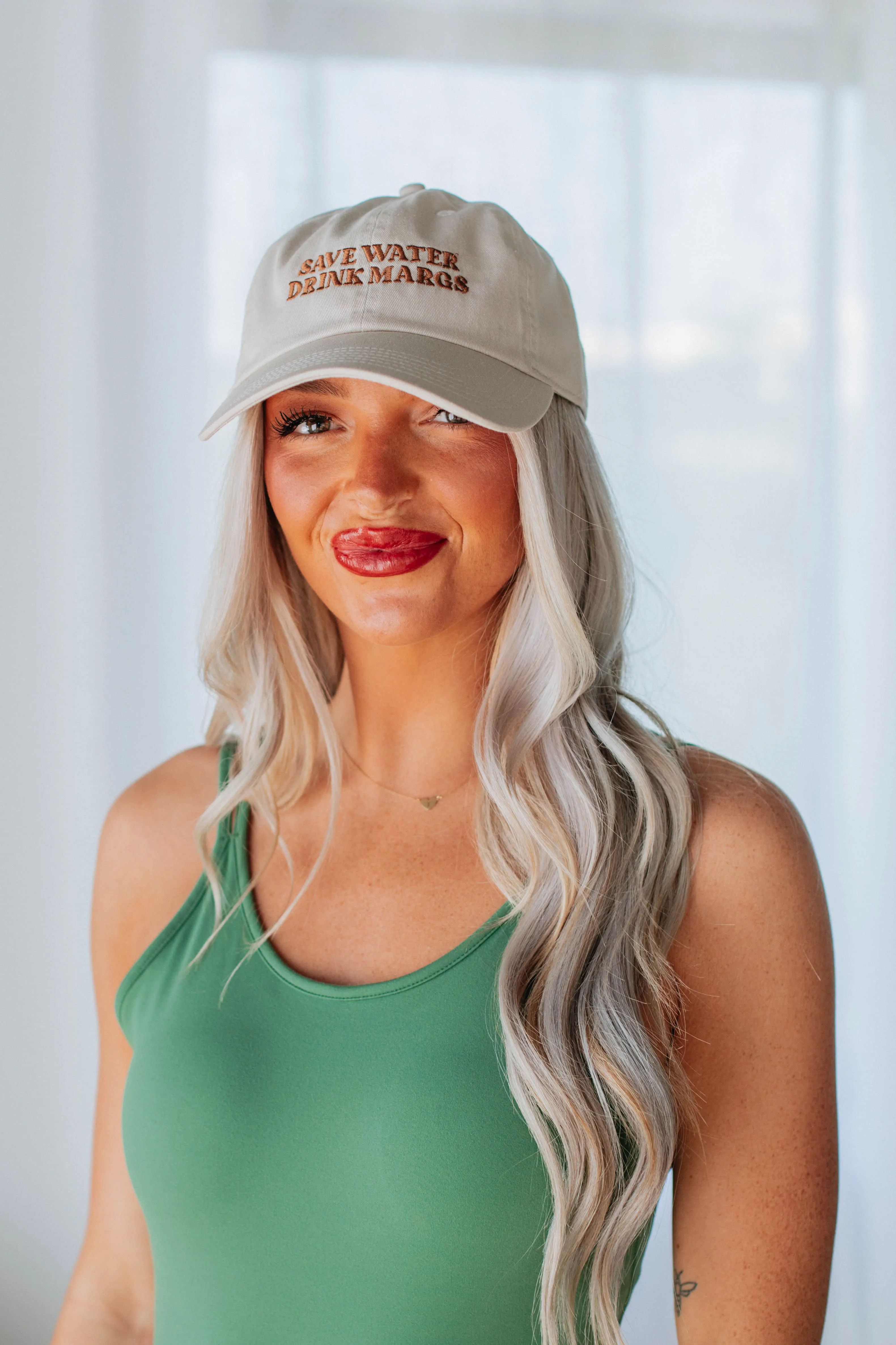 Save Water Drink Margs Baseball Cap - Cream sold by Wild Oak Boutique product image thumbnail 3