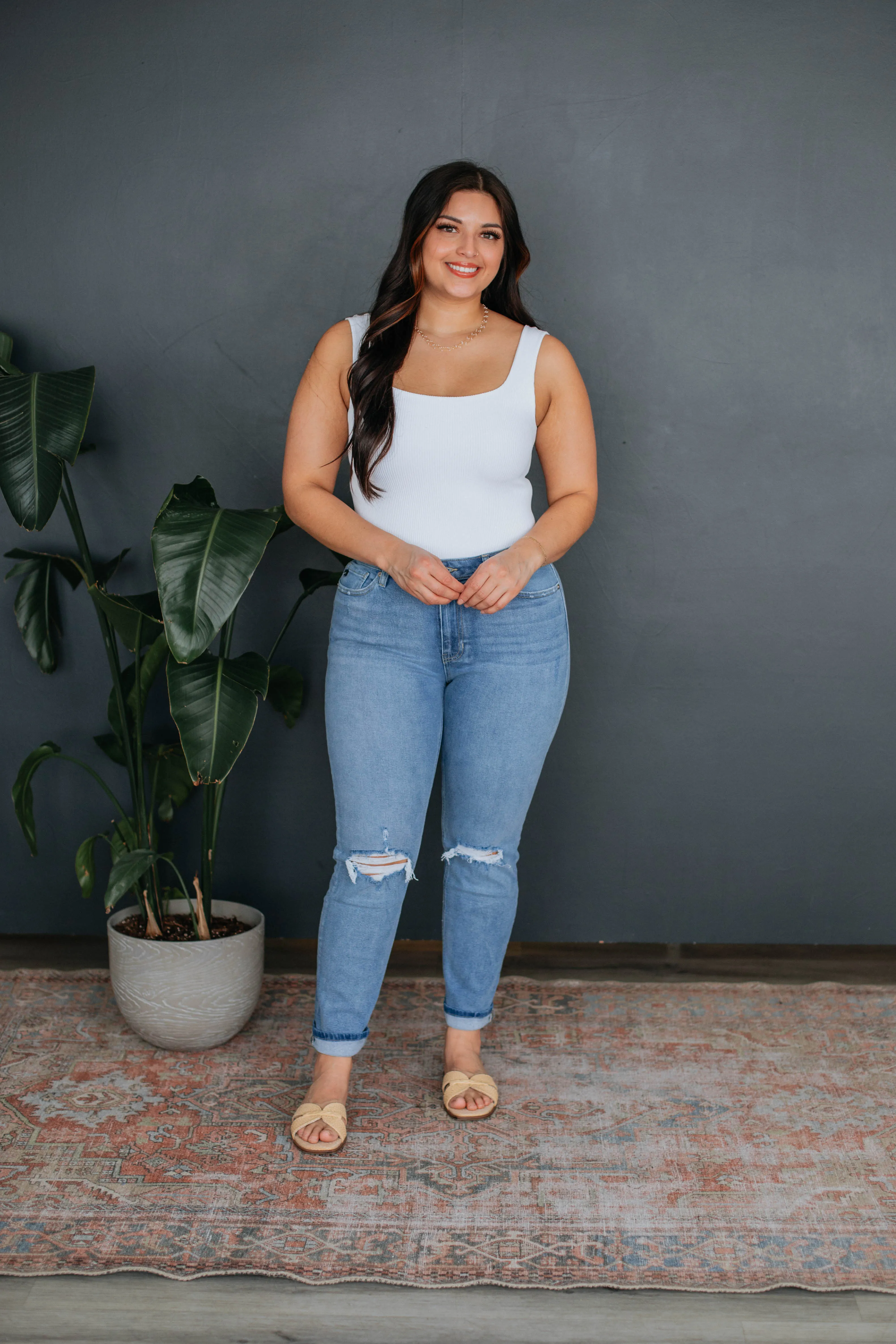 Dahlia Ribbed Bodysuit - Ivory sold by Wild Oak Boutique product image thumbnail 4