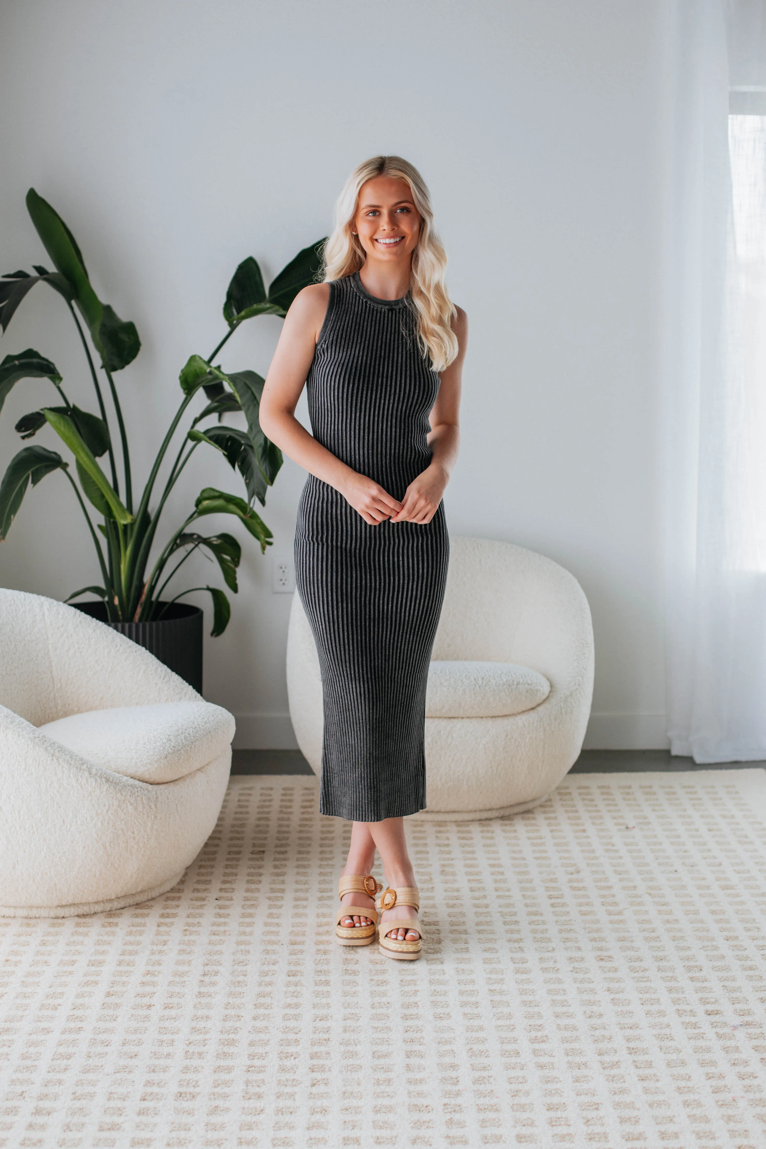 Kace Maxi Dress - Charcoal sold by Wild Oak Boutique product image thumbnail 4