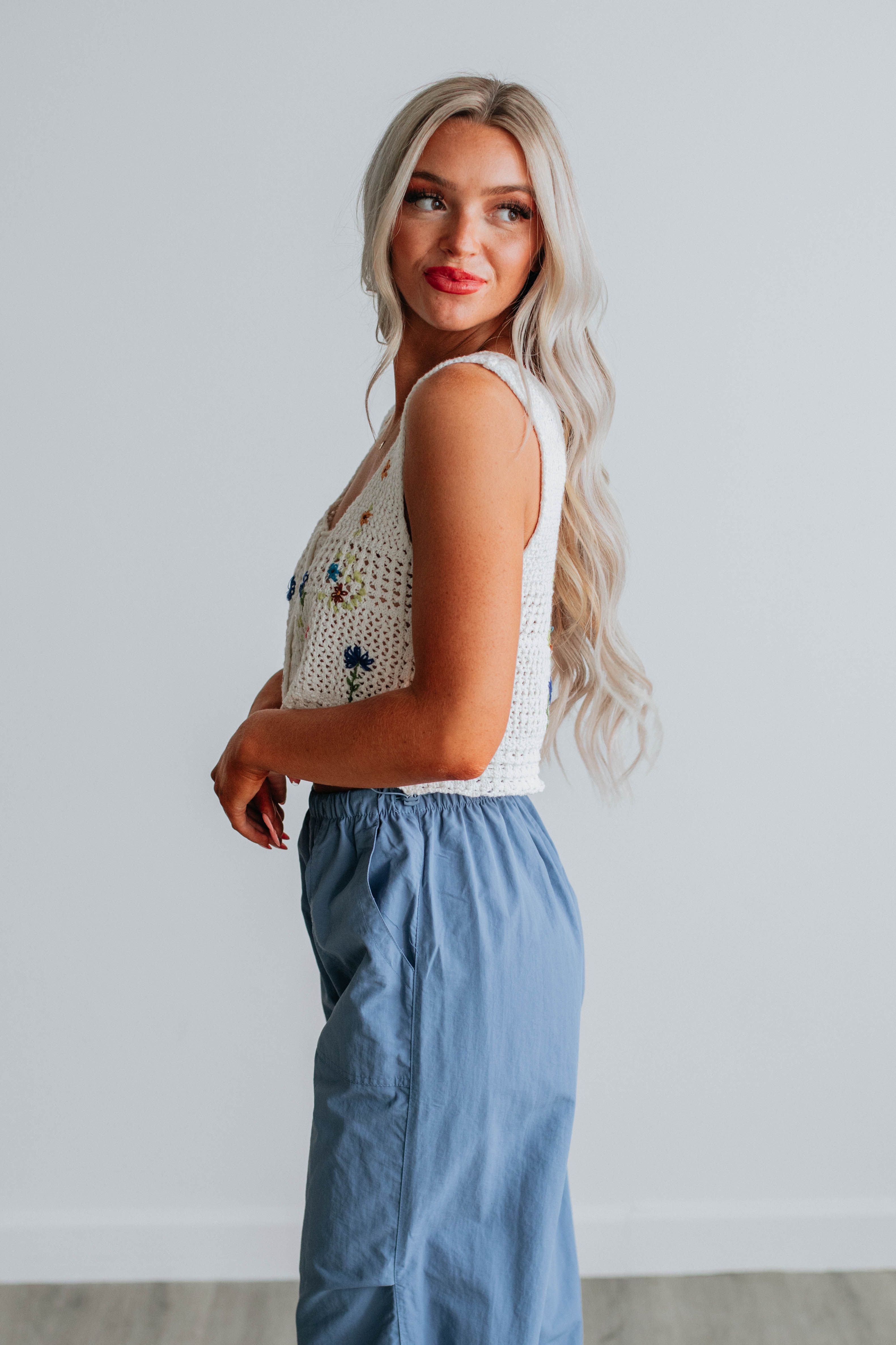 Lucy Crochet Tank sold by Wild Oak Boutique product image thumbnail 4