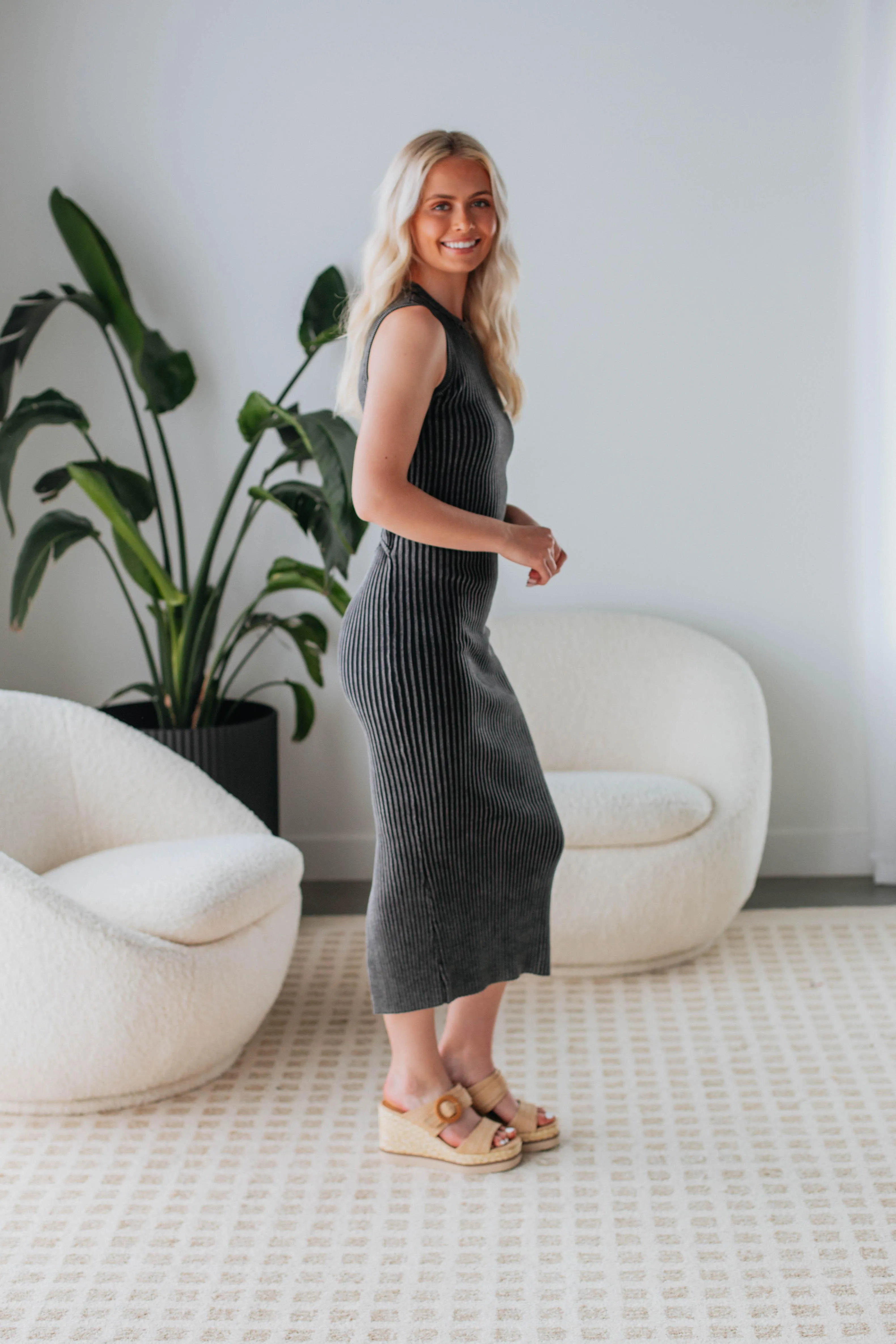 Kace Maxi Dress - Charcoal sold by Wild Oak Boutique product image thumbnail 2