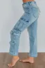 Tracey Hidden Cargo Jeans - Light Wash sold by Wild Oak Boutique