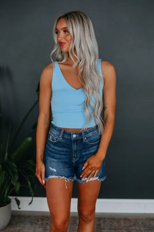 Malina Basic Tank - Sky Blue sold by Wild Oak Boutique