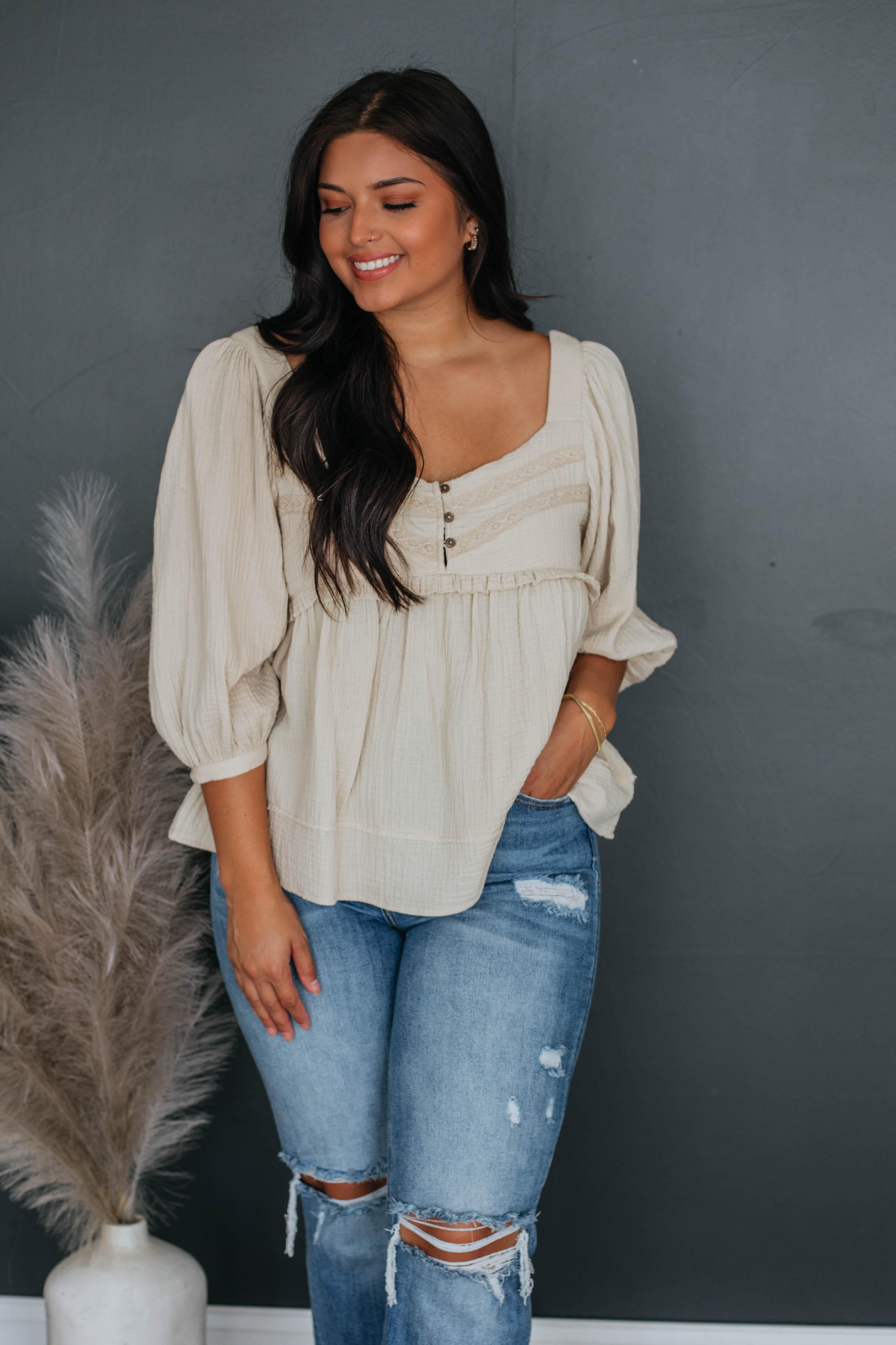 Karine Babydoll Top sold by Wild Oak Boutique product image thumbnail 5