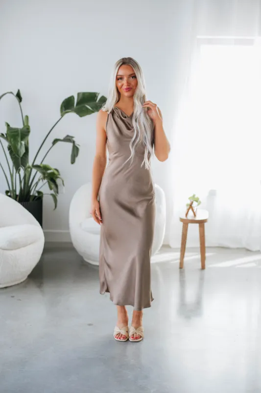 Maysa Maxi Dress - Mocha sold by Wild Oak Boutique