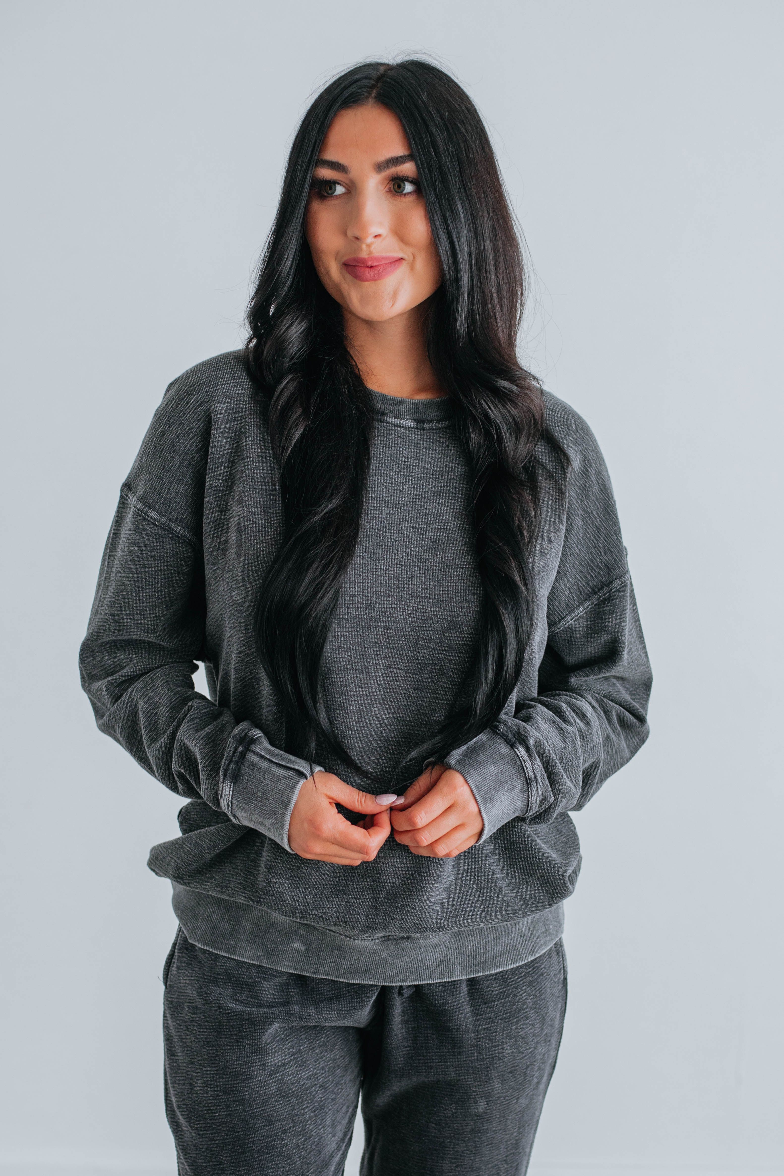 Trinity Crewneck - Vintage Black sold by Wild Oak Boutique