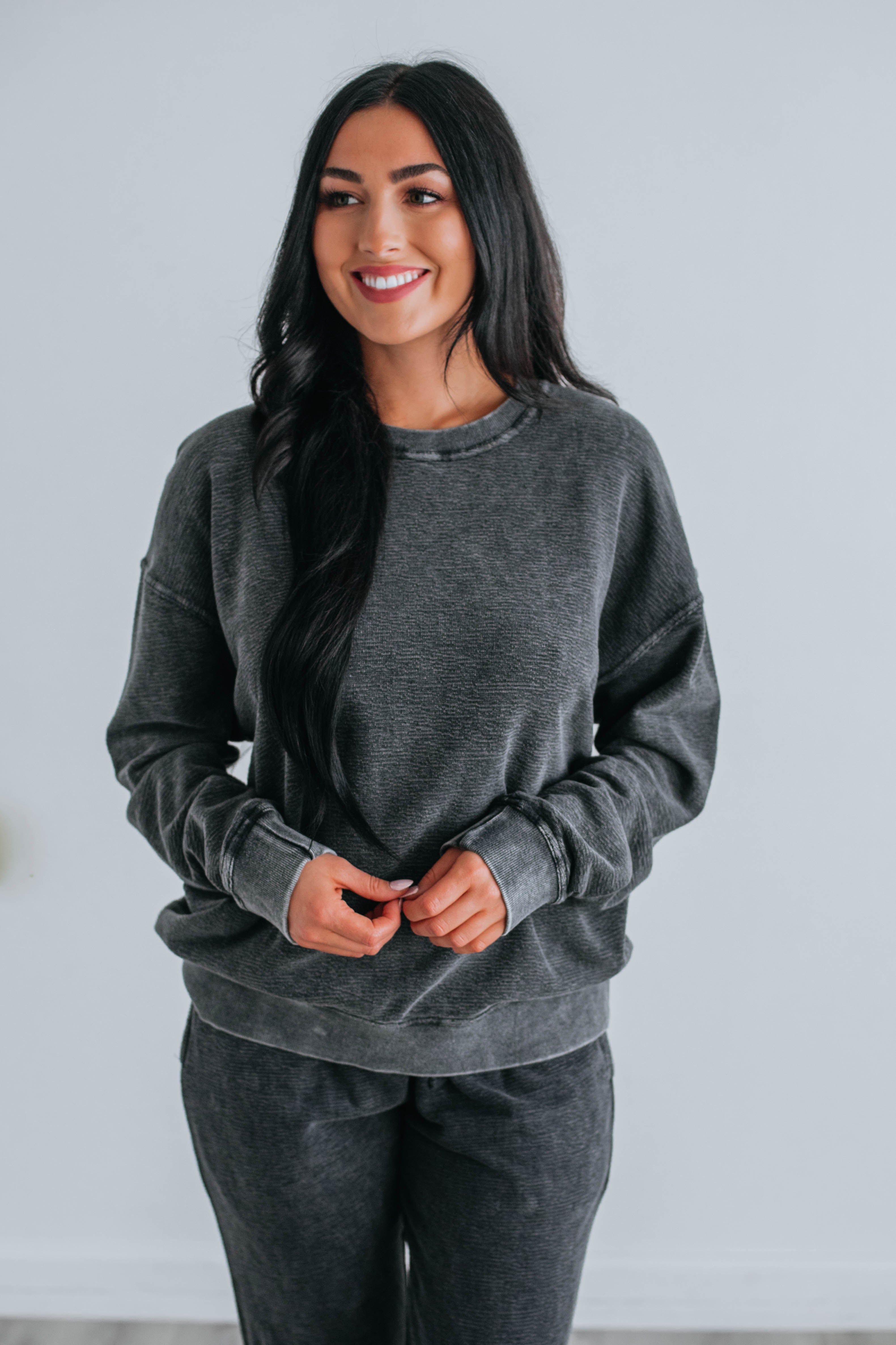 Trinity Crewneck - Vintage Black sold by Wild Oak Boutique product image thumbnail 3